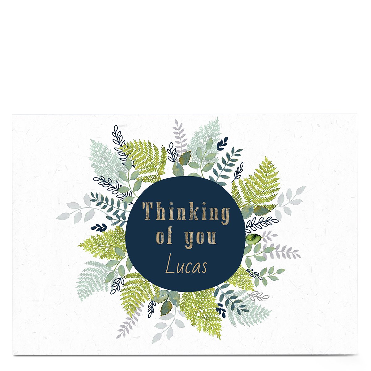 Personalised Thinking Of You Card - Leaves