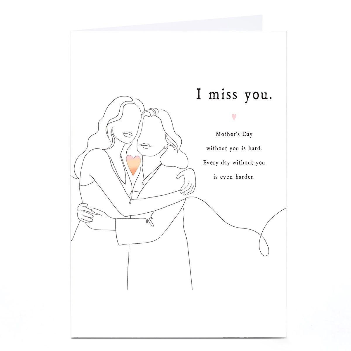Mother's Day Card - Mother and Daughter I Miss You