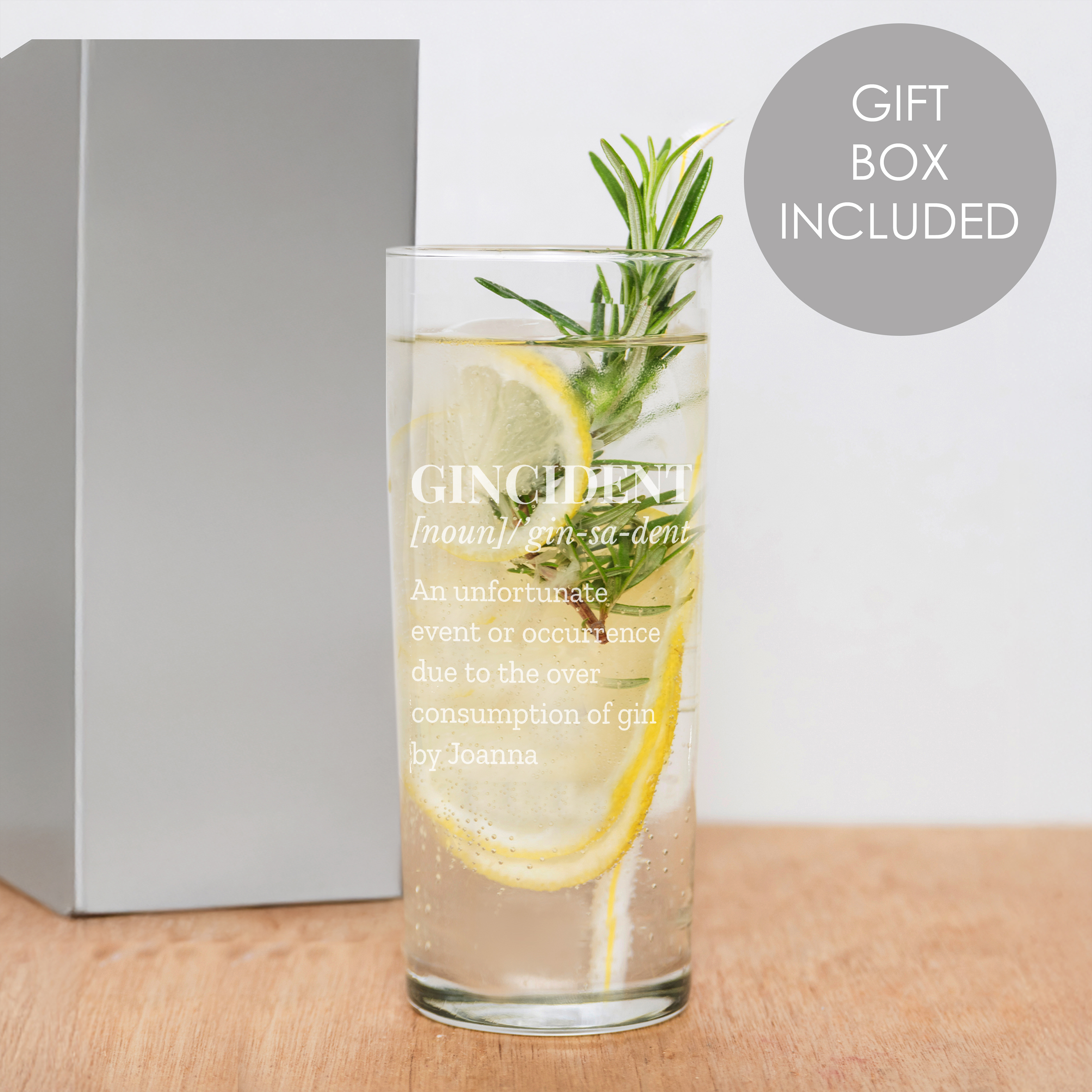 Personalised Gincident Highball Glass