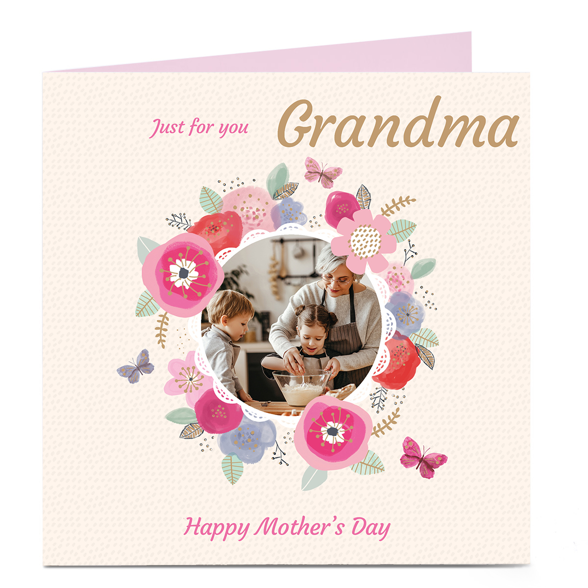 Photo Mother's Day Card - Just For You, Grandma