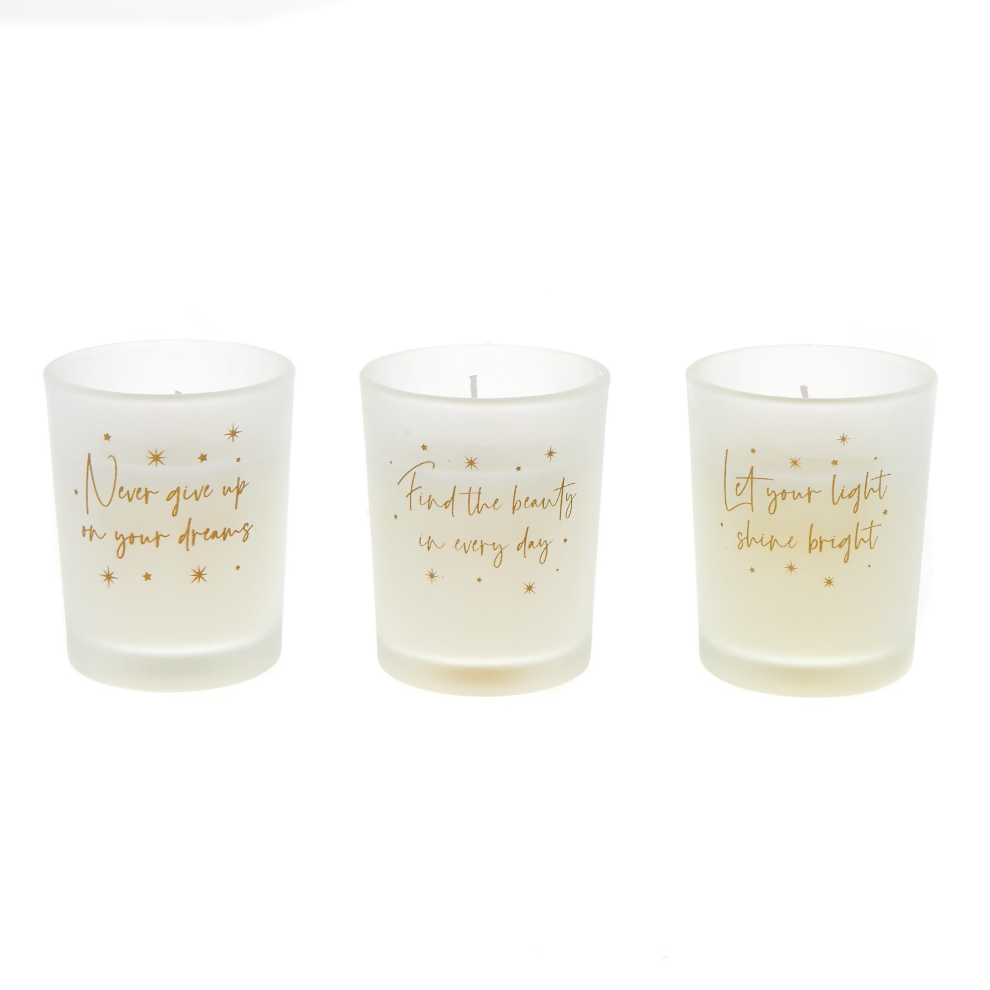 Inspirational Quotes Mini Candle Trio