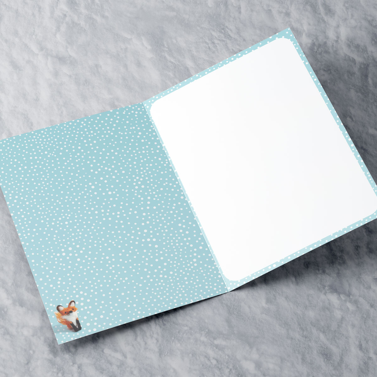 Personalised Christmas Card - Friendly Fox