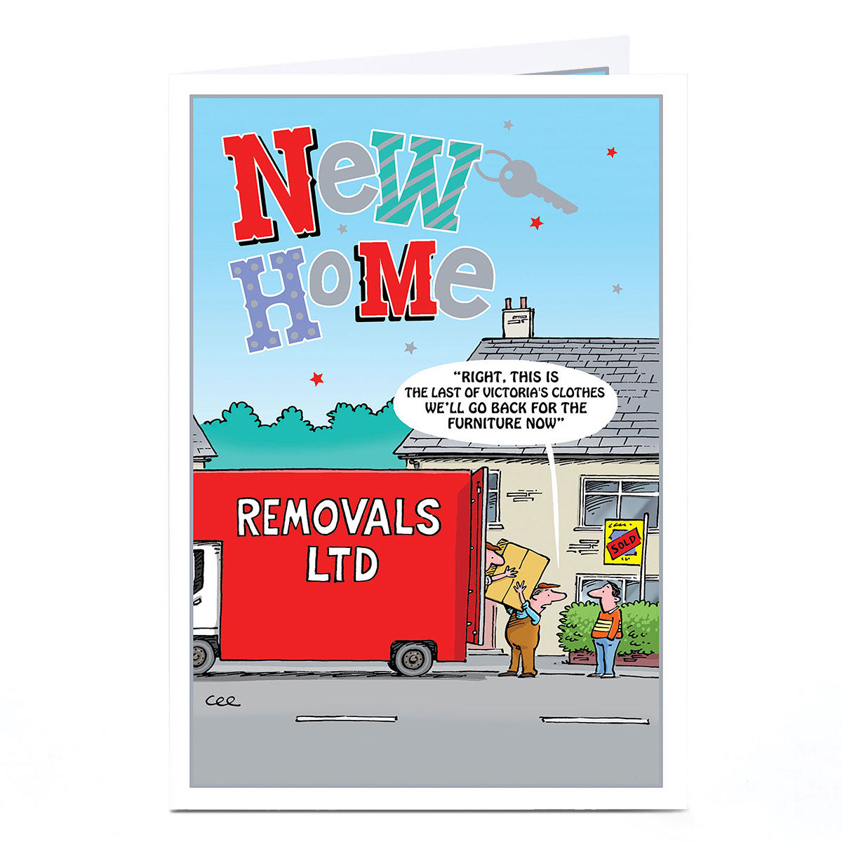 Personalised New Home Card - The Last Of The Clothes