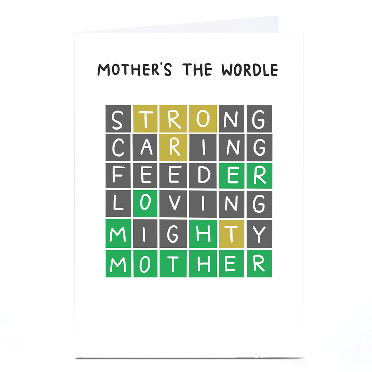 Personalised Blue Kiwi Card - Mother's The Wordle
