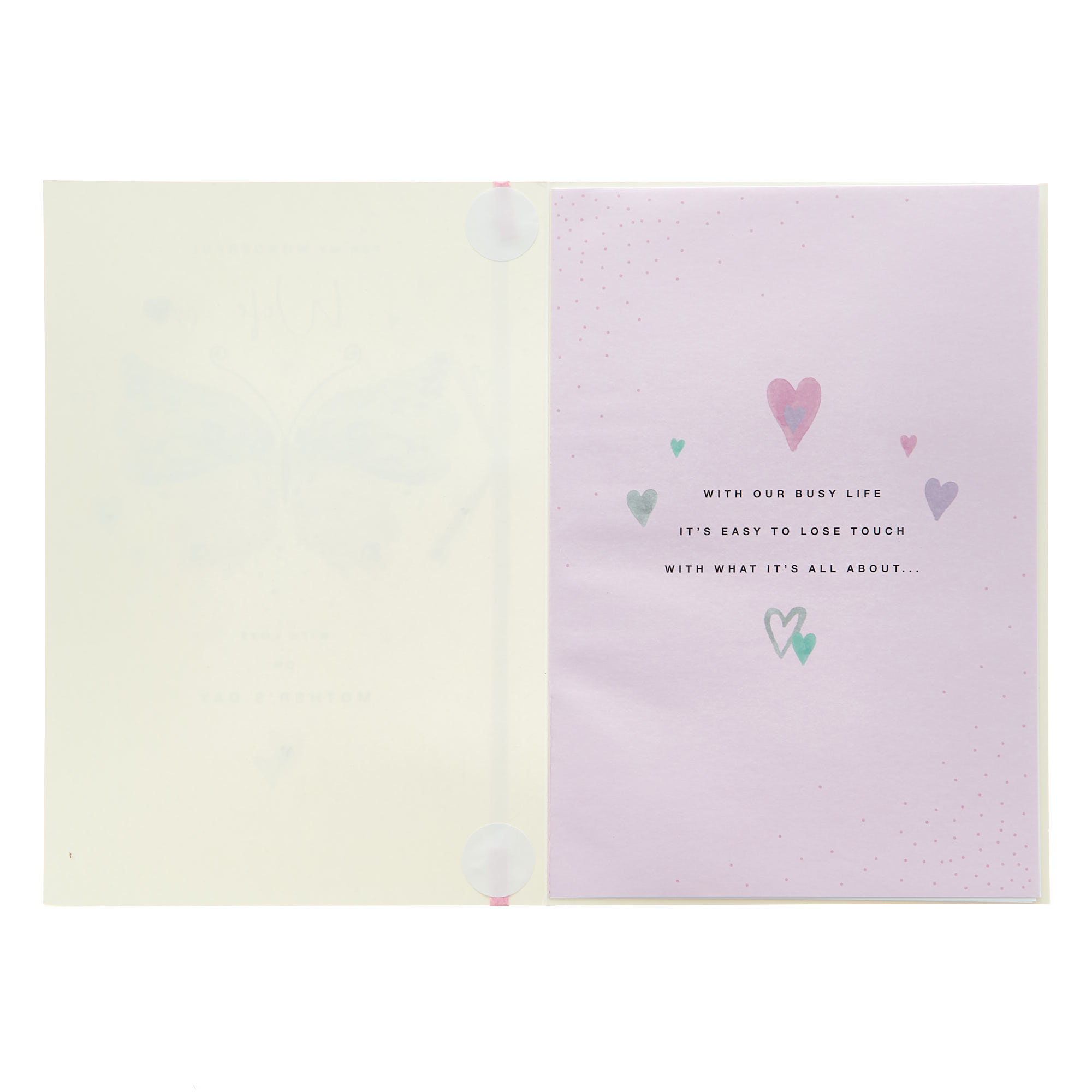 Wife With Love Painted Butterfly Mother's Day Card