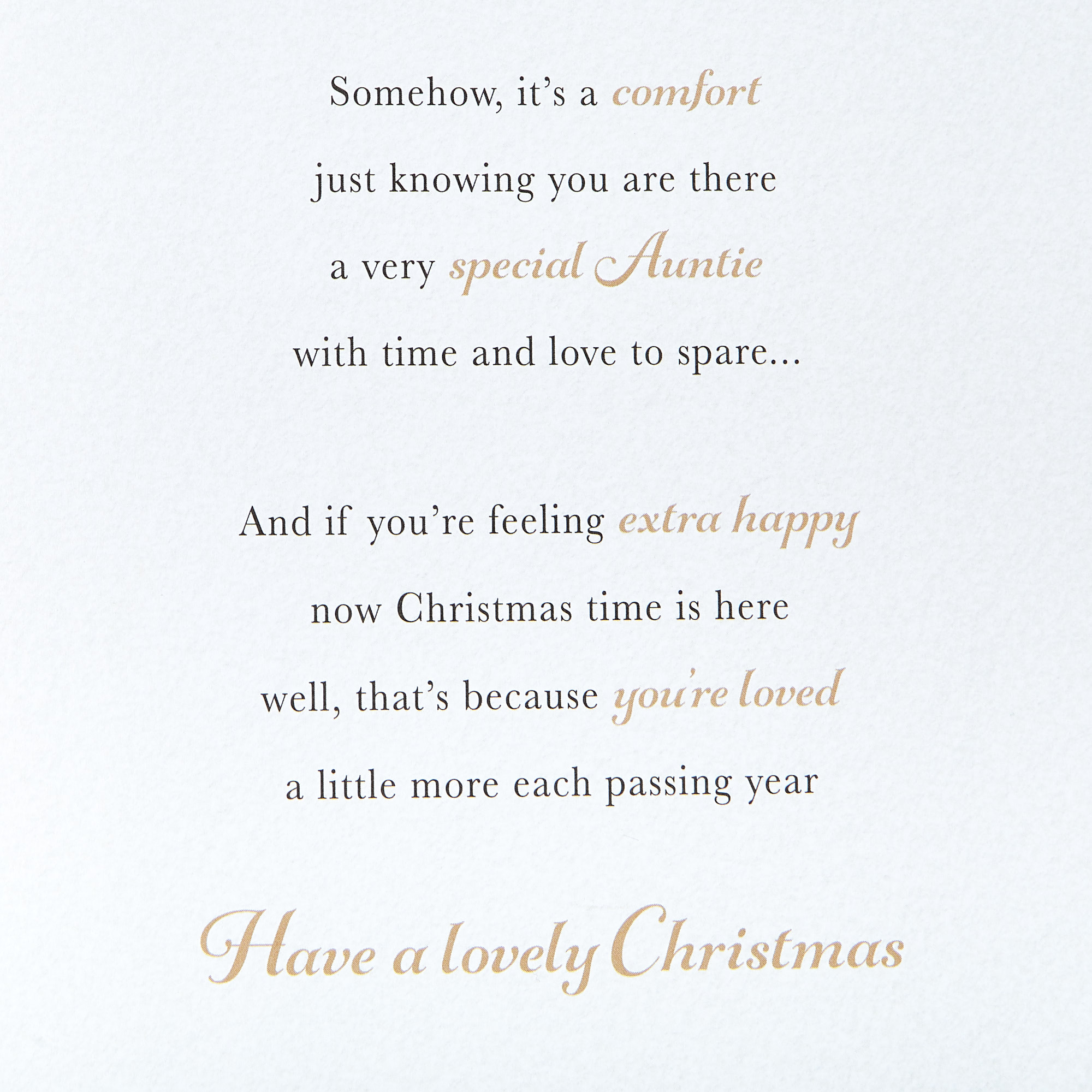 Christmas Card - Special Auntie With Love