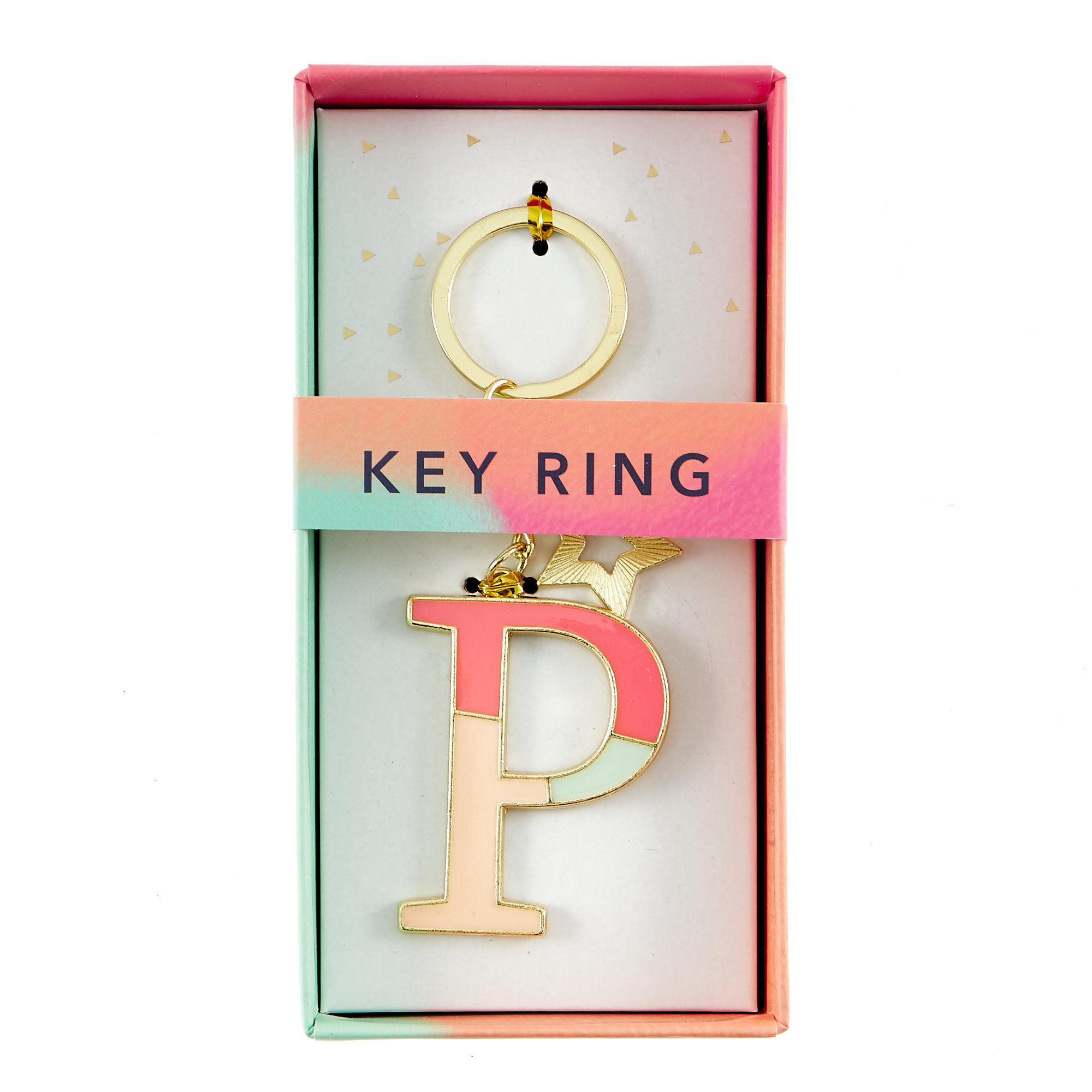 Letter P Alphabet Keyring