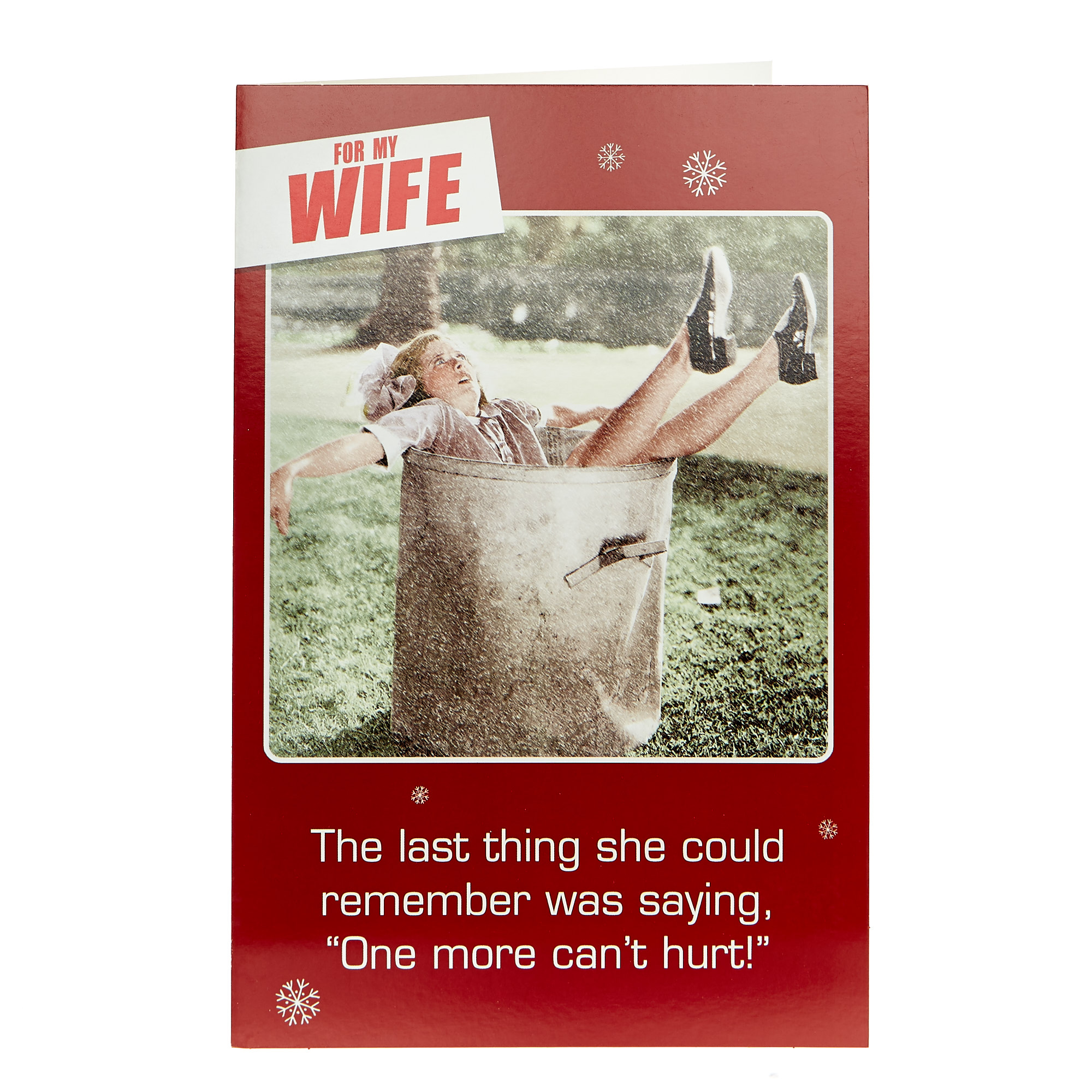 Rather Retro Christmas Card - Wife, One More CanÃ¢â‚¬â„¢t Hurt