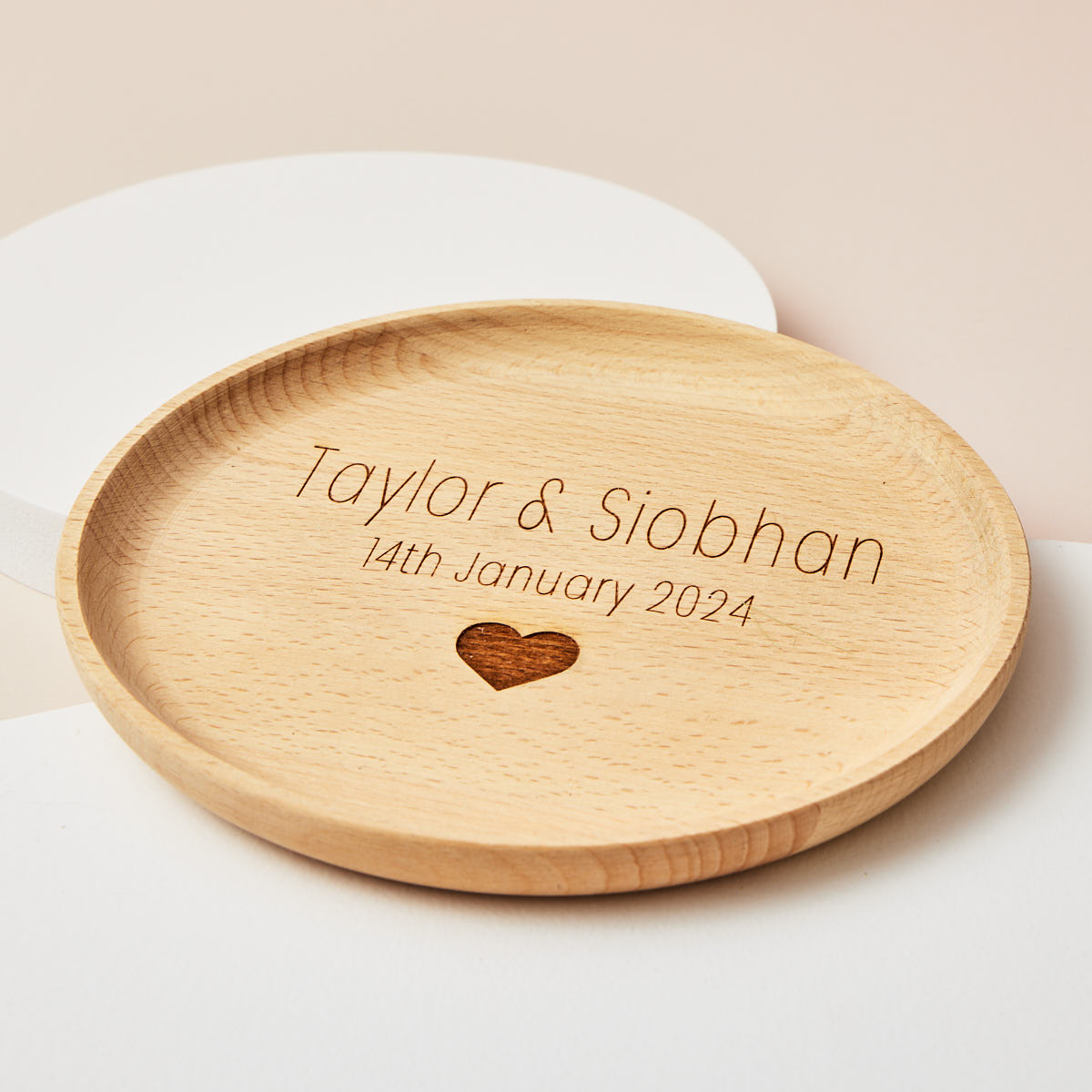 Personalised Engraved Shallow Round Tray