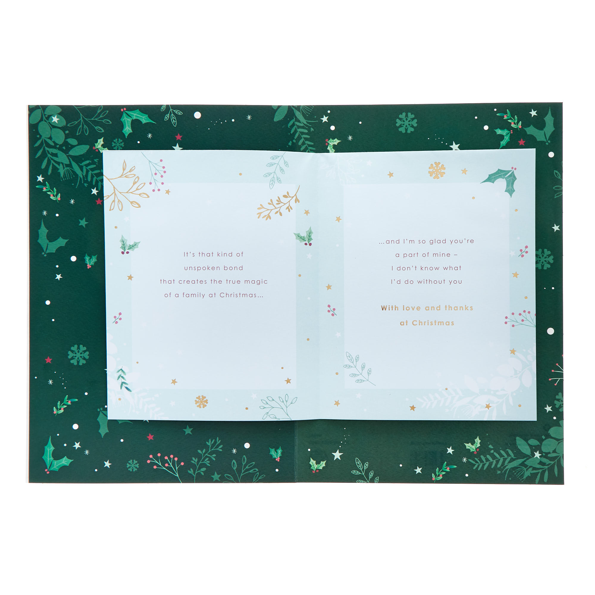 Premium Dad Wreath & Stocking Christmas Card