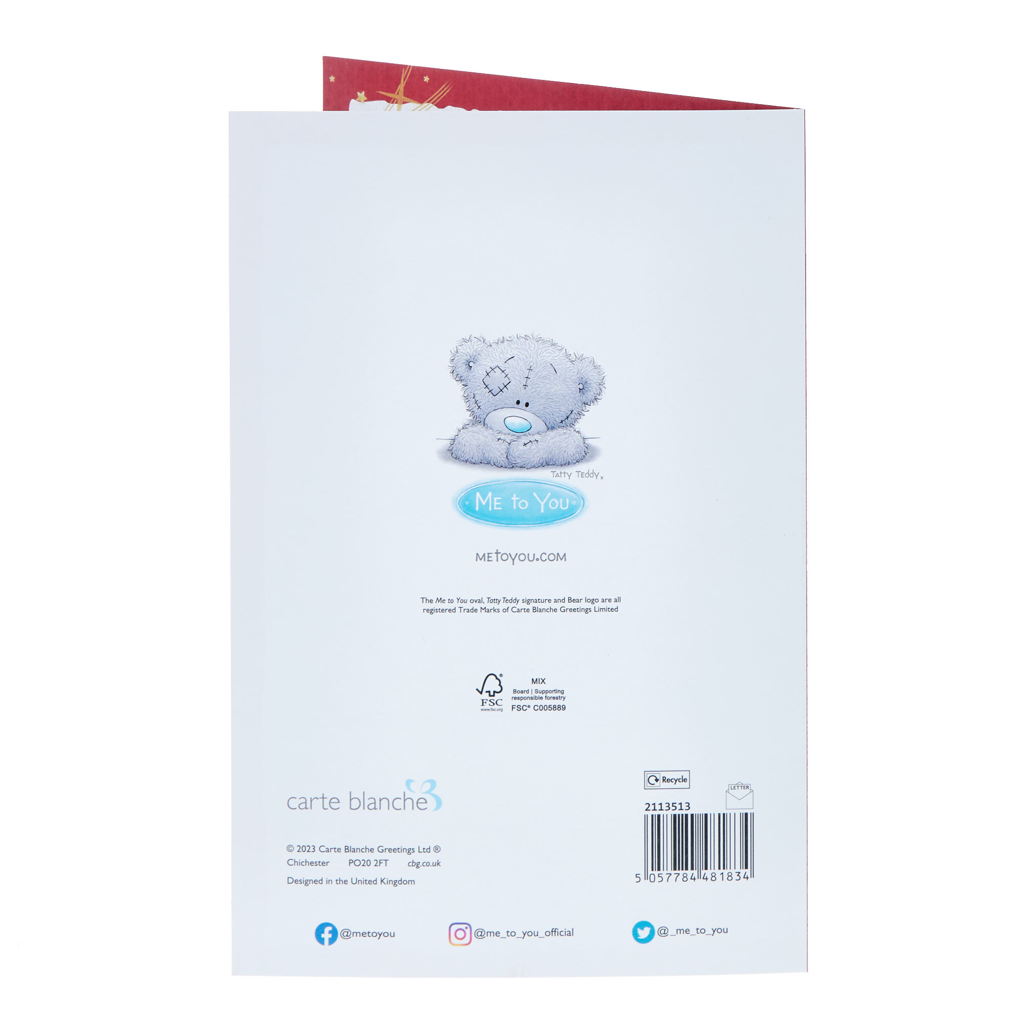 Girlfriend Me To You Tatty Teddy Christmas Card