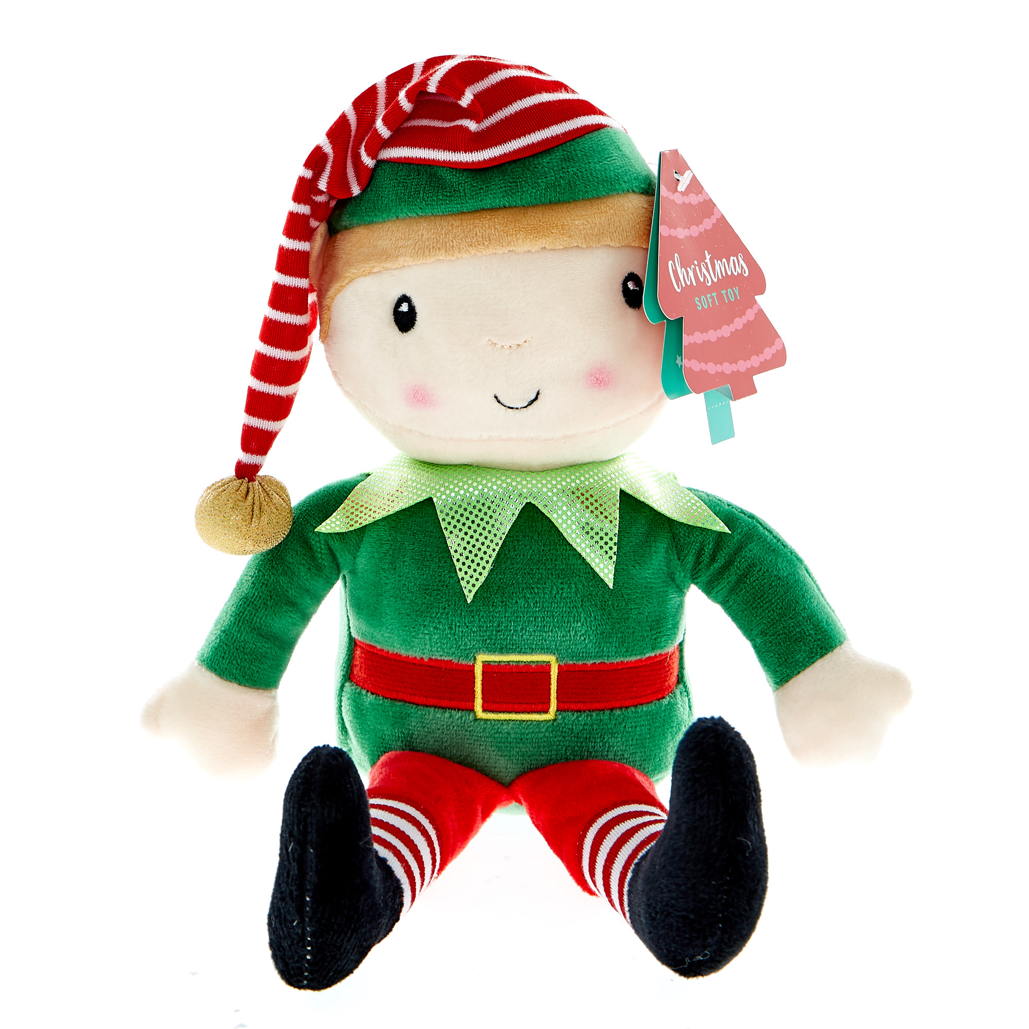 Elf Boy Christmas Soft Toy 