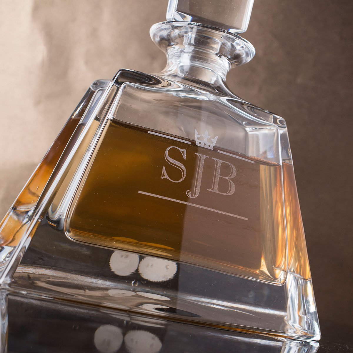 Personalised Lead Crystal Boston Decanter