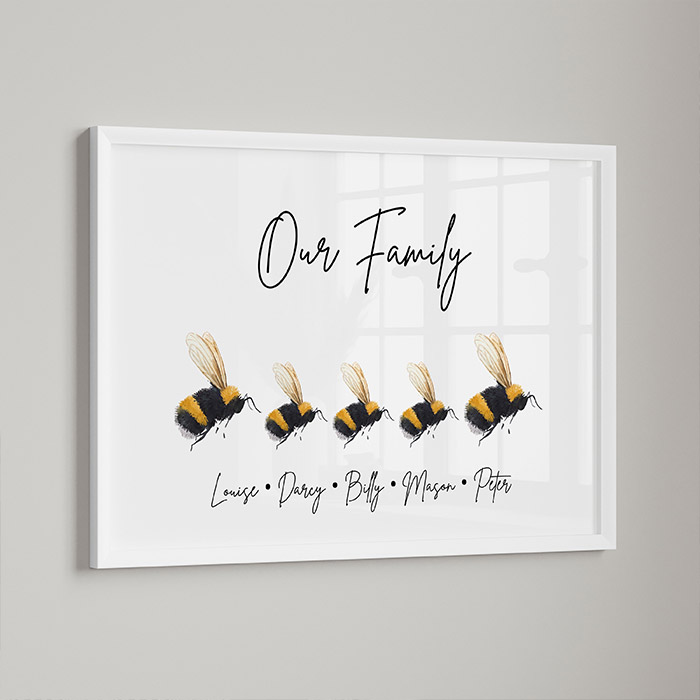 Personalised Family Bumble Bee Print
