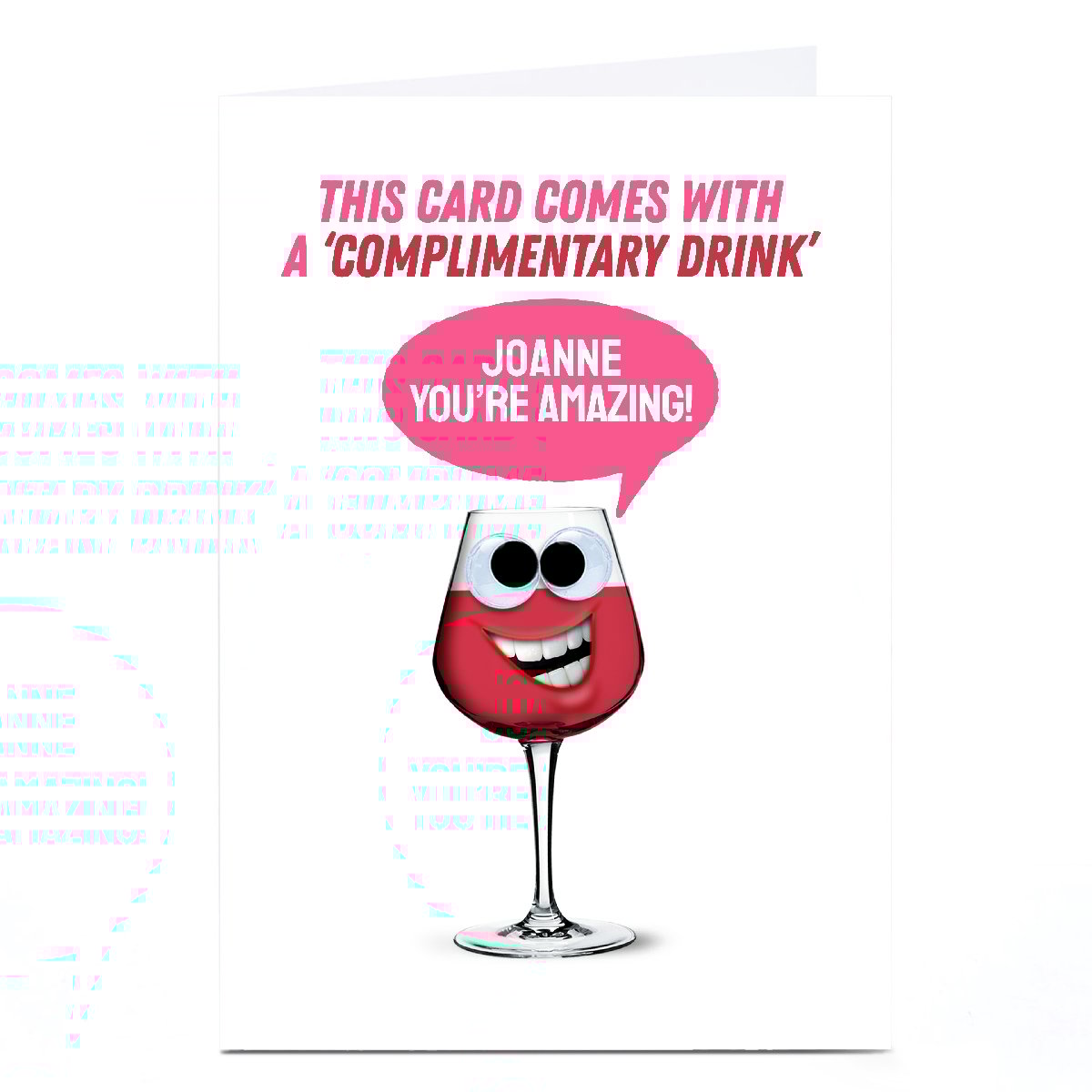 Personalised PG Quips Card - Complimentary Drink