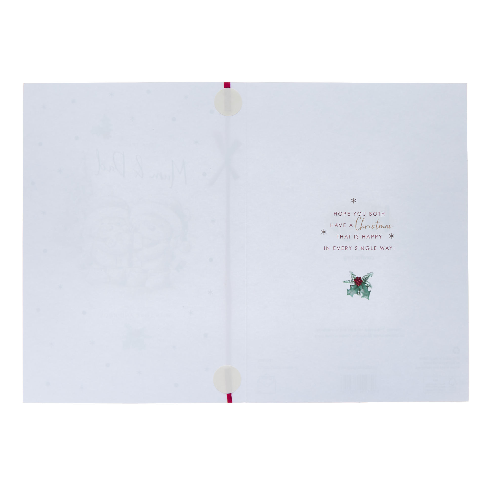 Mum & Dad Hugs Sketch Christmas Card