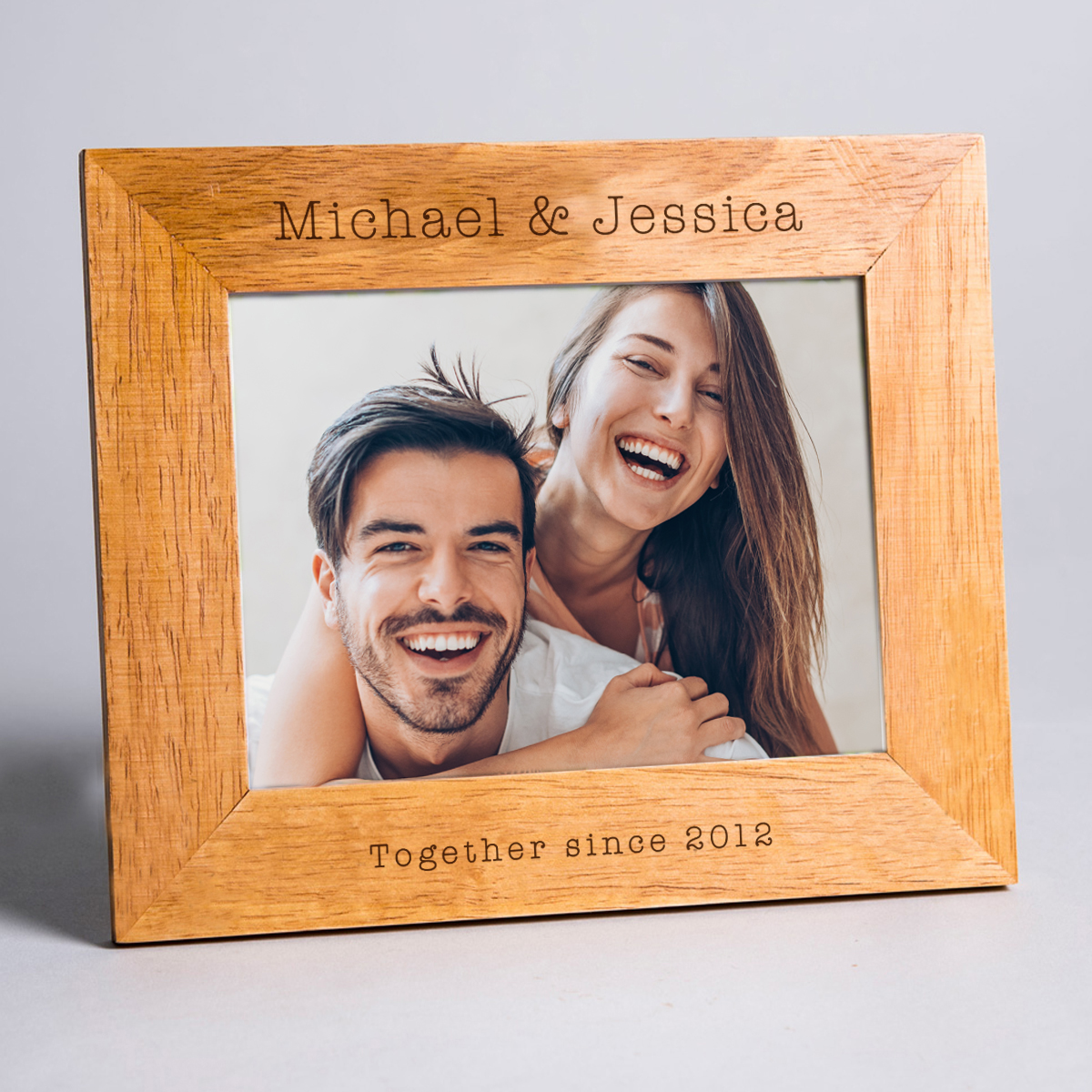 Personalised Engraved Wooden Photo Frame - Together Since...