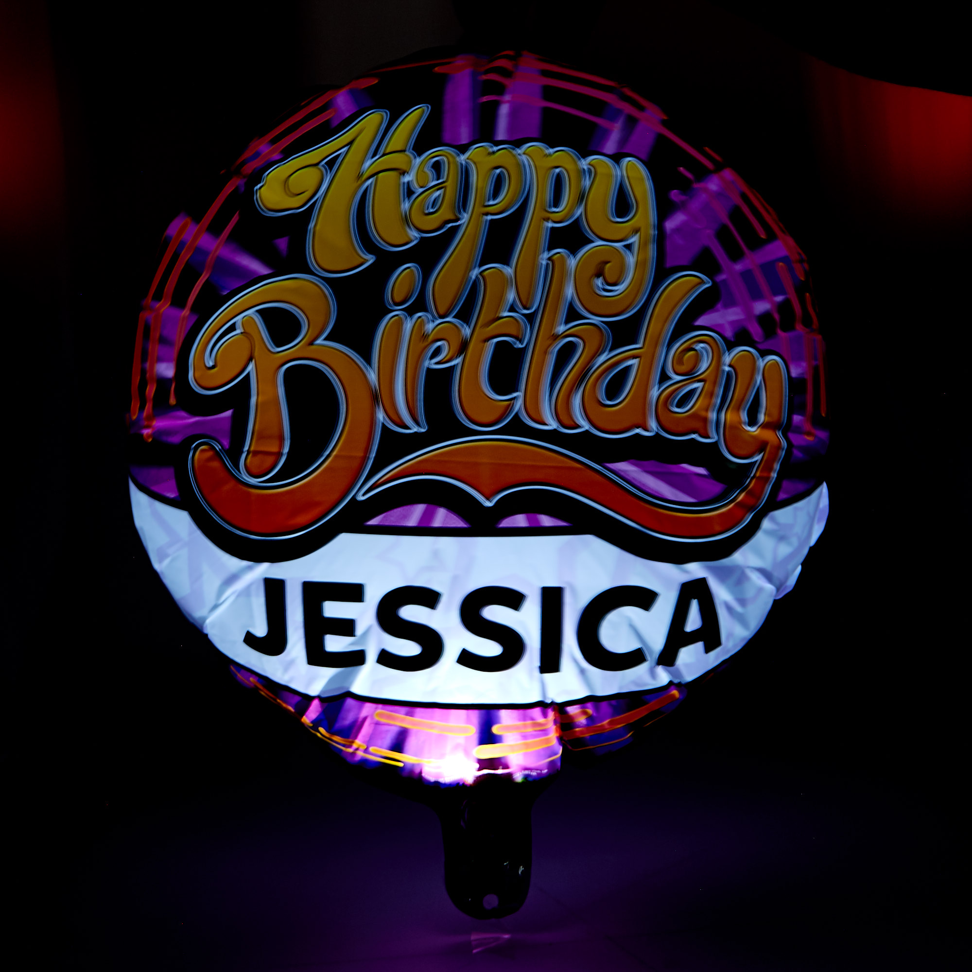 Customisable Birthday Light-Up LED 22-Inch Foil Helium Balloon 