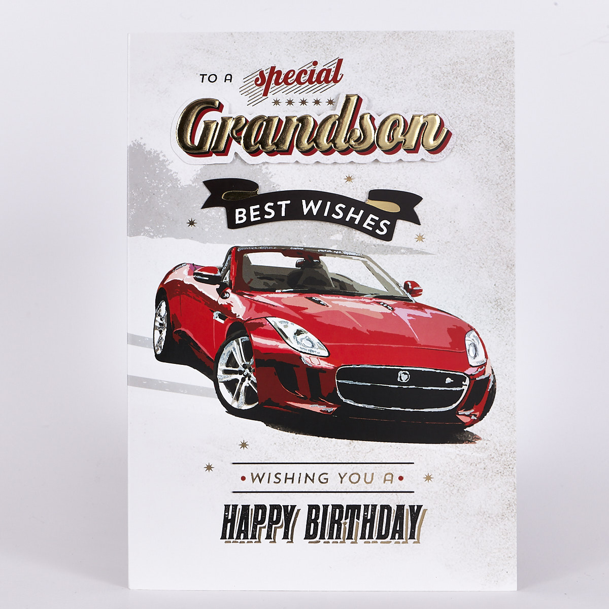 Signature Collection Birthday Card - Grandson Red Car