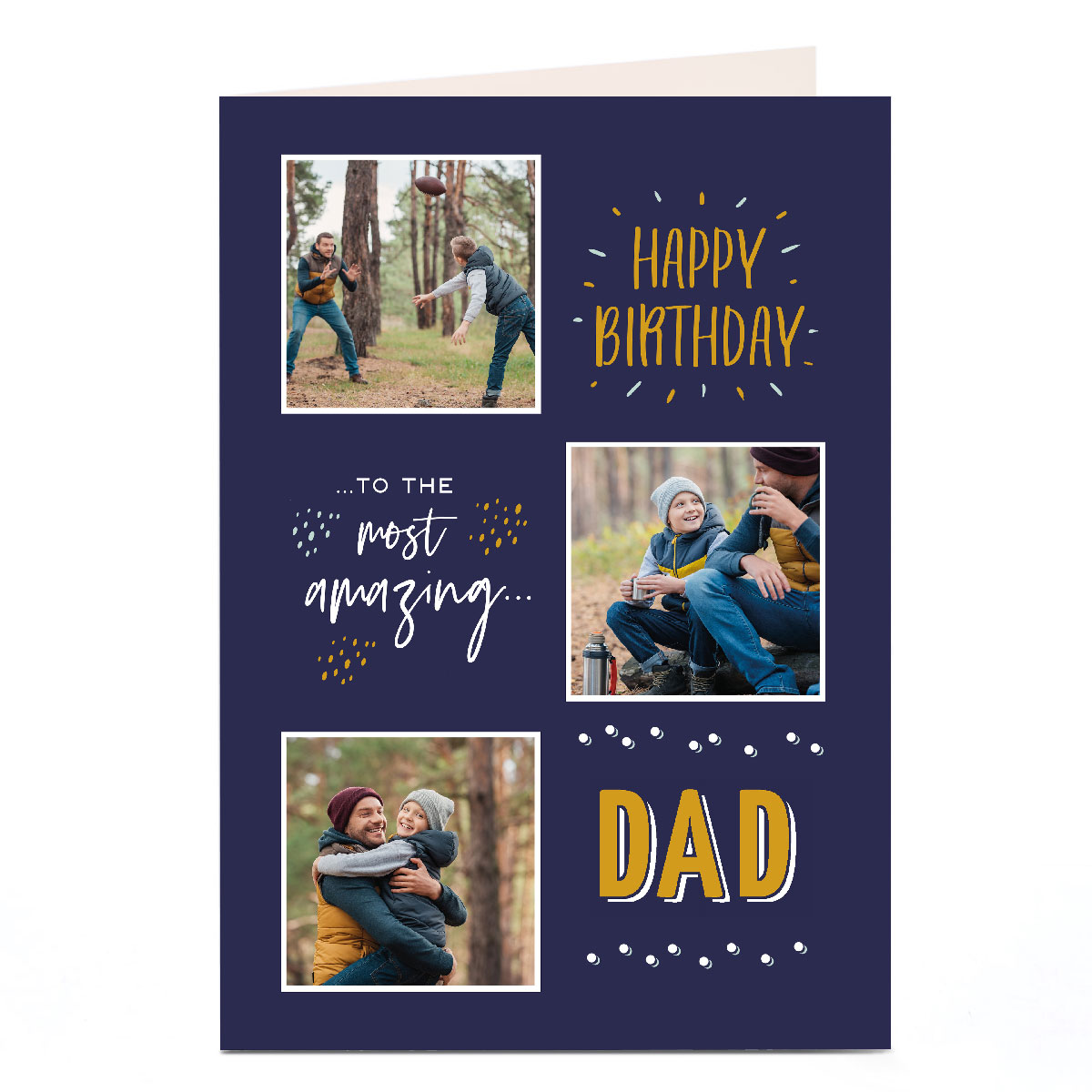 Photo Birthday Card - The Most Amazing, 3 Photos