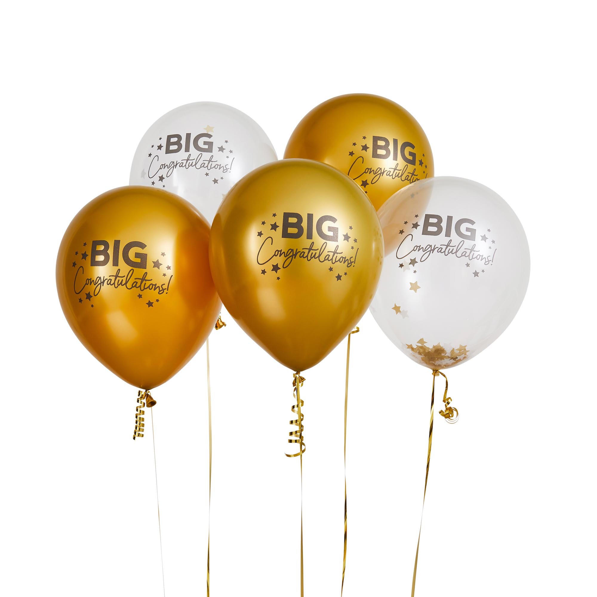 Big Congratulations 12-Inch Latex Balloons - Pack of 5