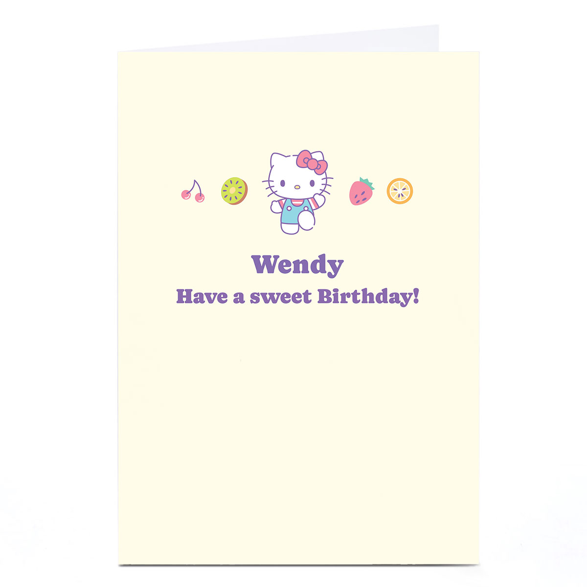Personalised Birthday Card - Hello Kitty with Name
