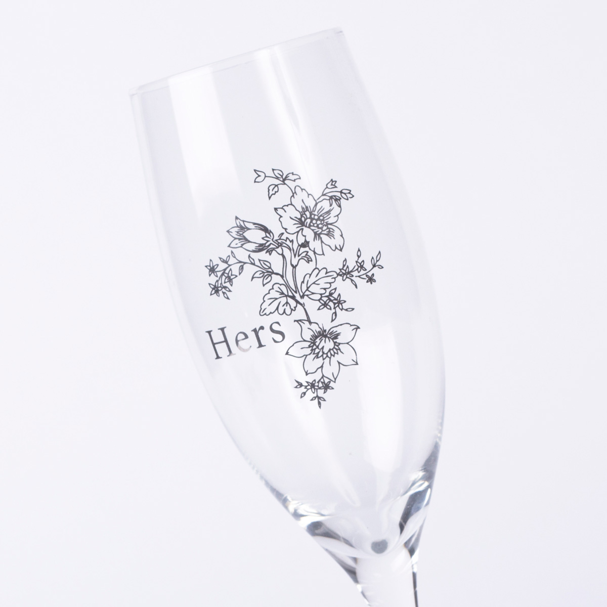 Engagement His & Hers Champagne Glass Set