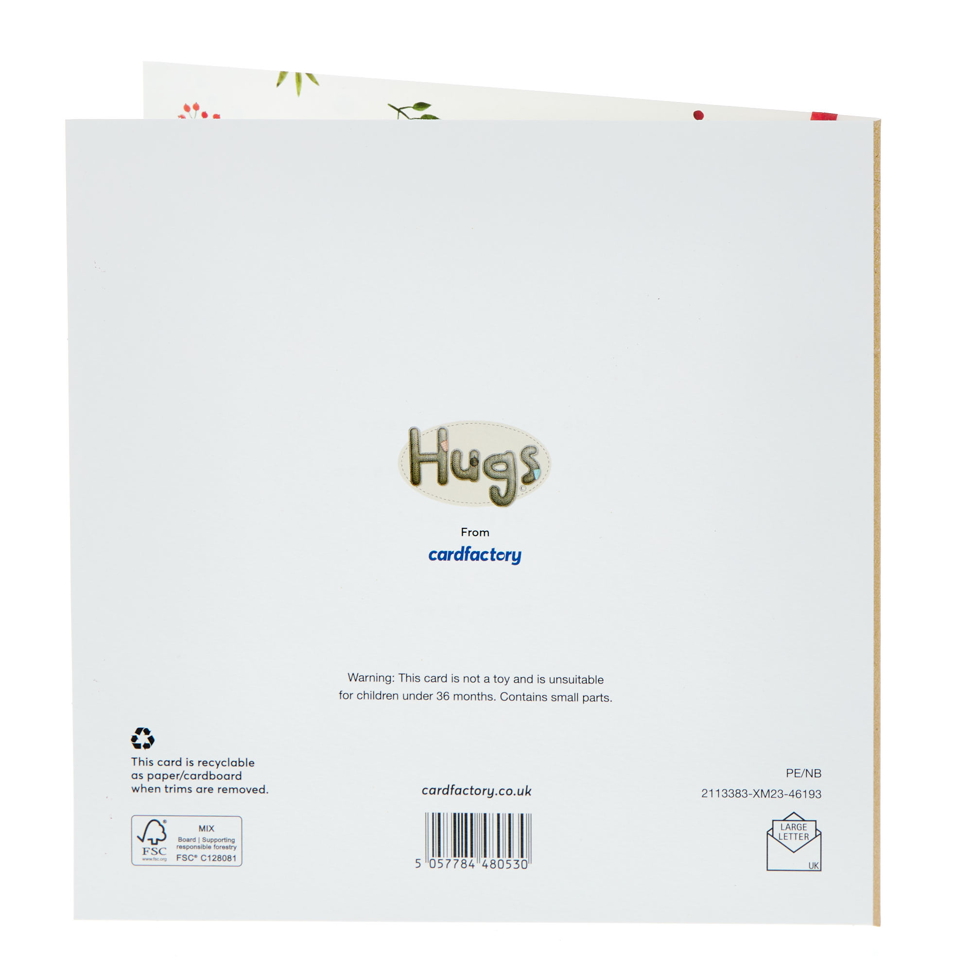 Husband Cute Hugs Bears Holly Christmas Card