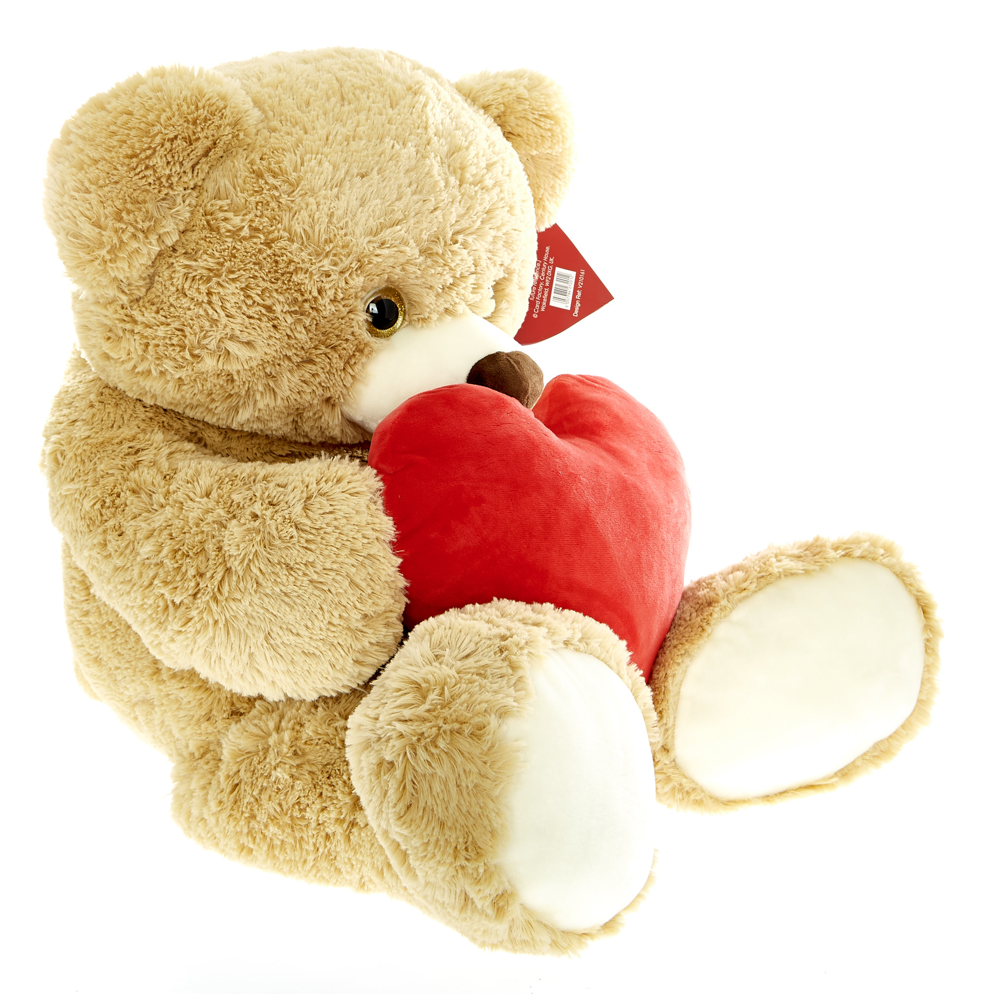 Giant Brown Teddy Bear With Love Heart