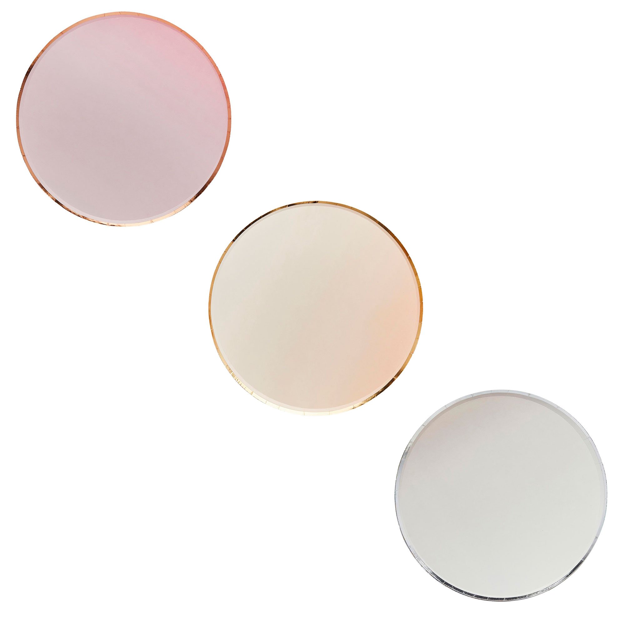 Metallic Ombre Paper Plates - Pack of 8 (3 Colour Options)