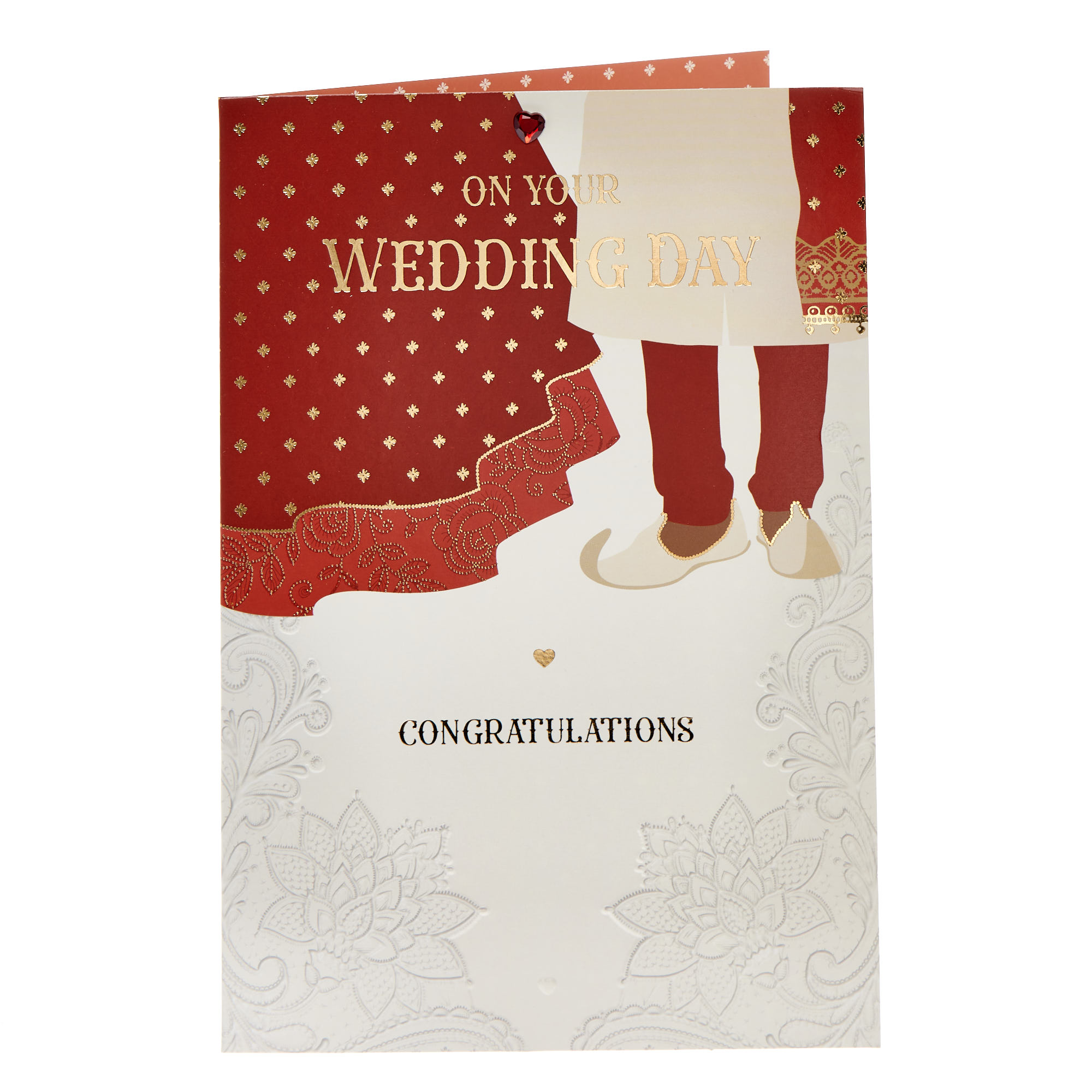 Traditional Asian Dress Wedding Card 