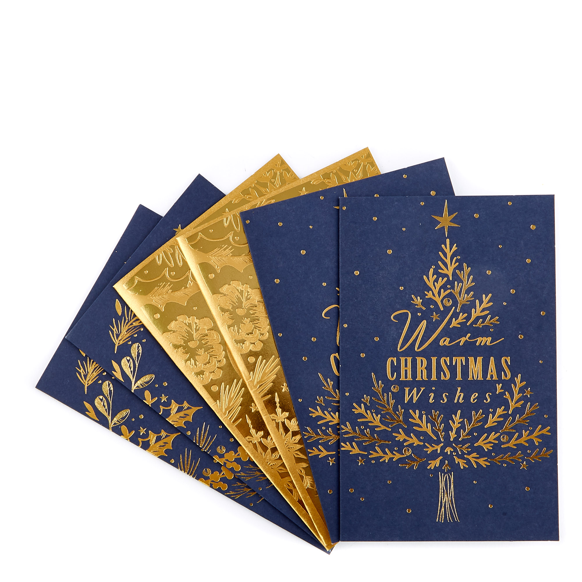 Charity Christmas Cards - Navy & Gold (Pack of 18) 