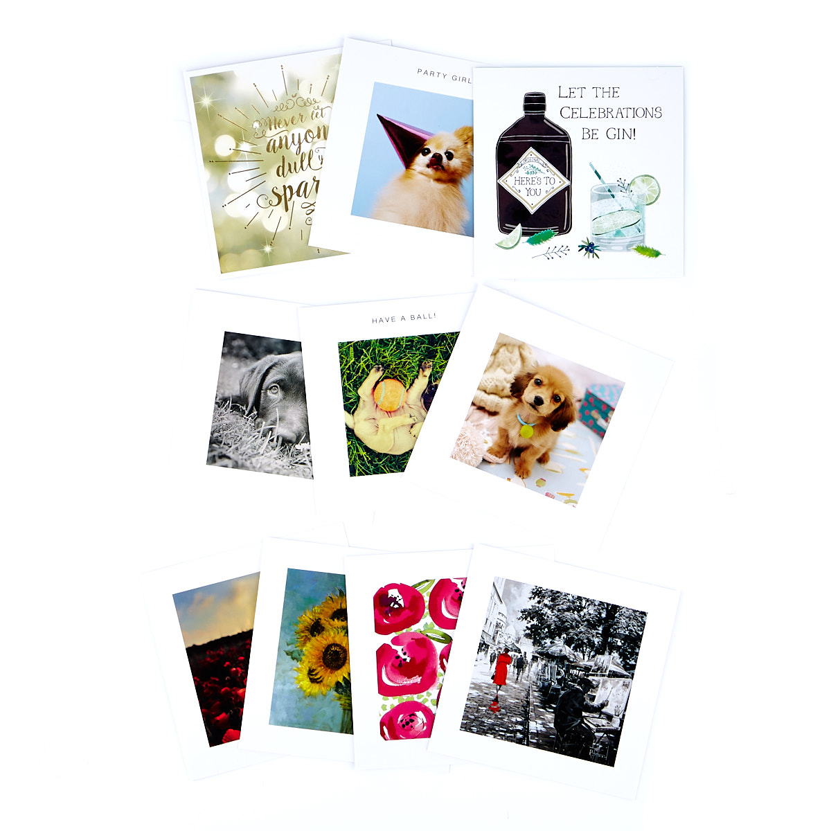 Assorted Occasion Cards, Female Designs - Pack of 10