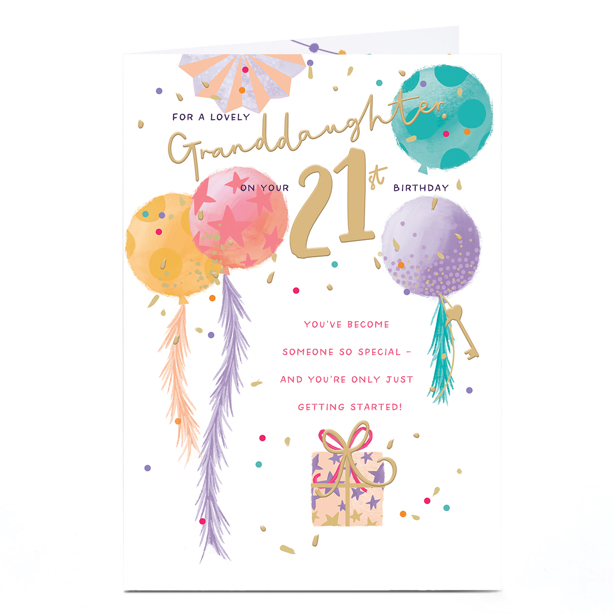 21st Birthday Card - So Special and Only Getting Started, Granddaughter
