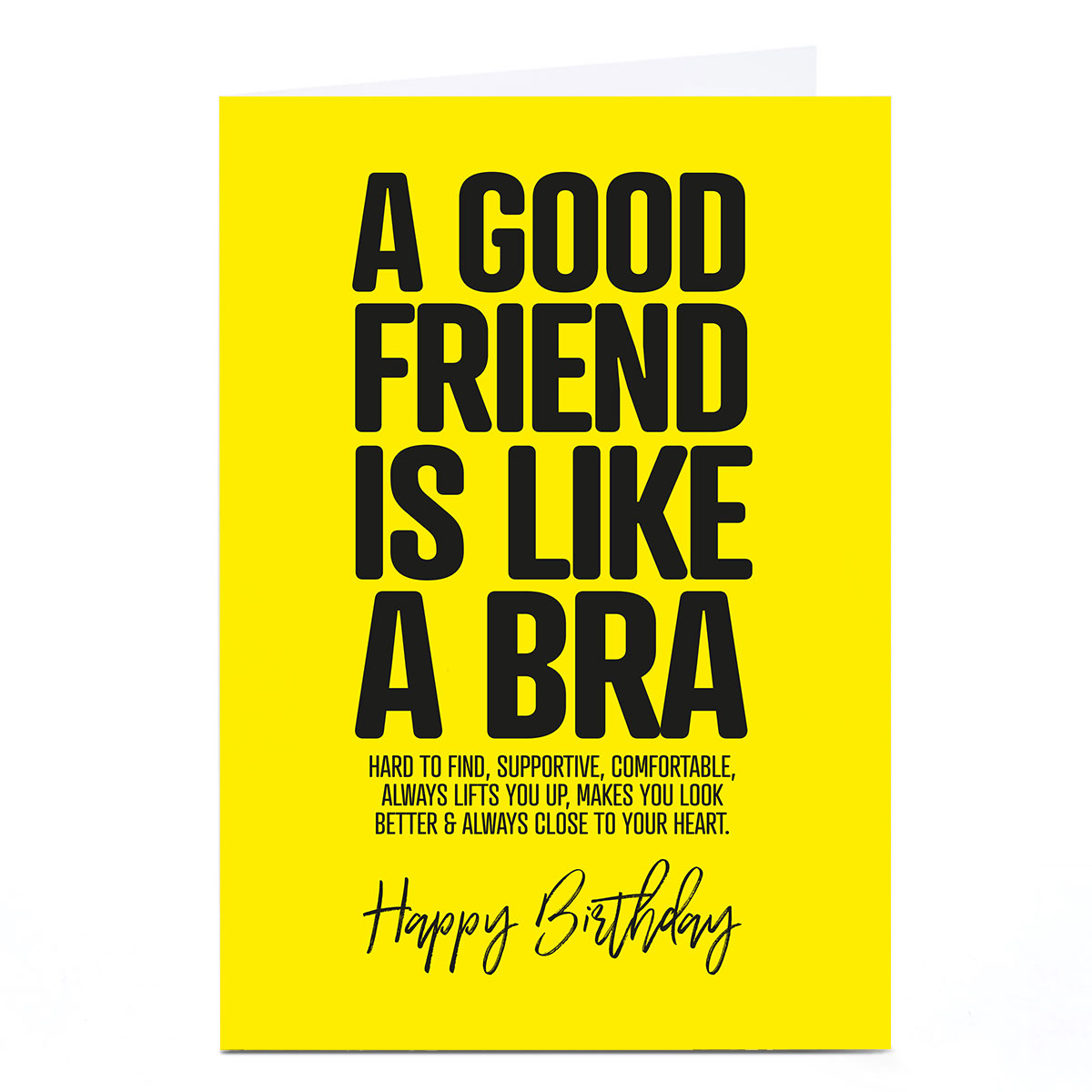Personalised Punk Birthday Card - A Good Friend Is Like A Bra