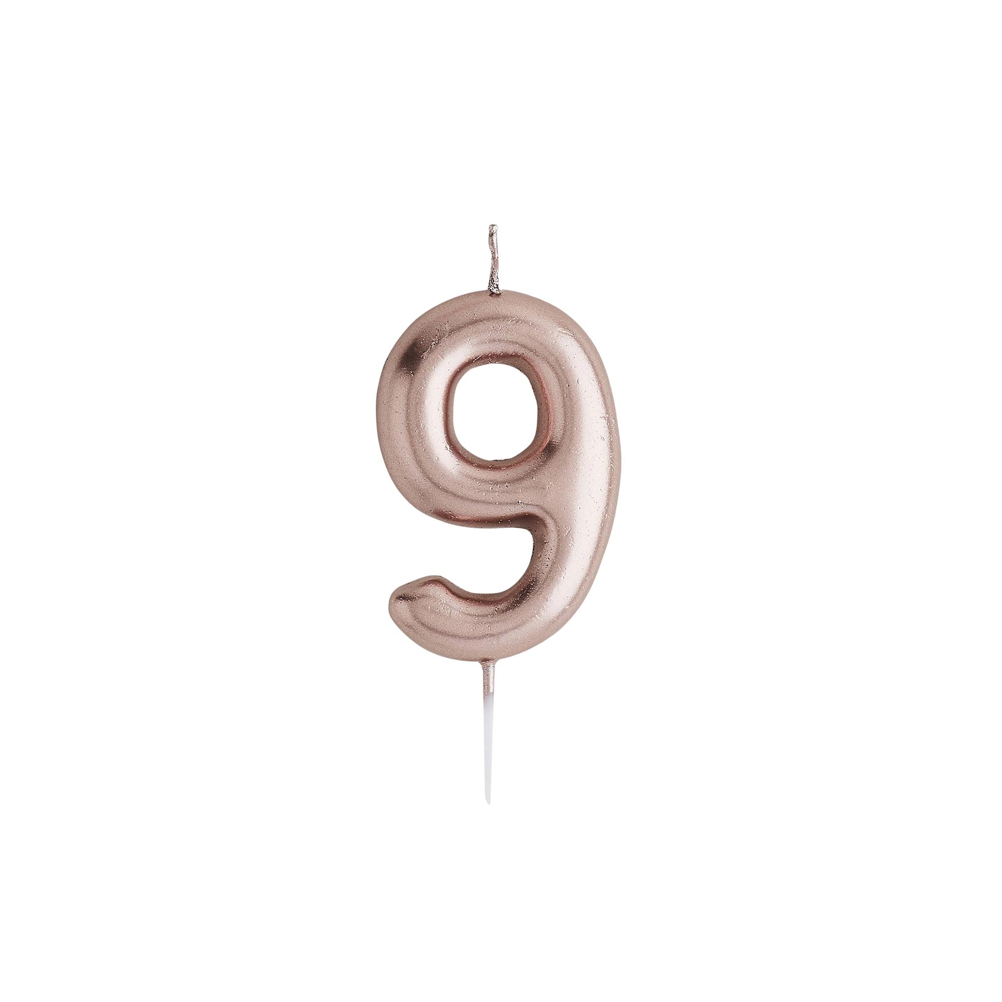 Rose Gold Number Cake Candle (0-9)