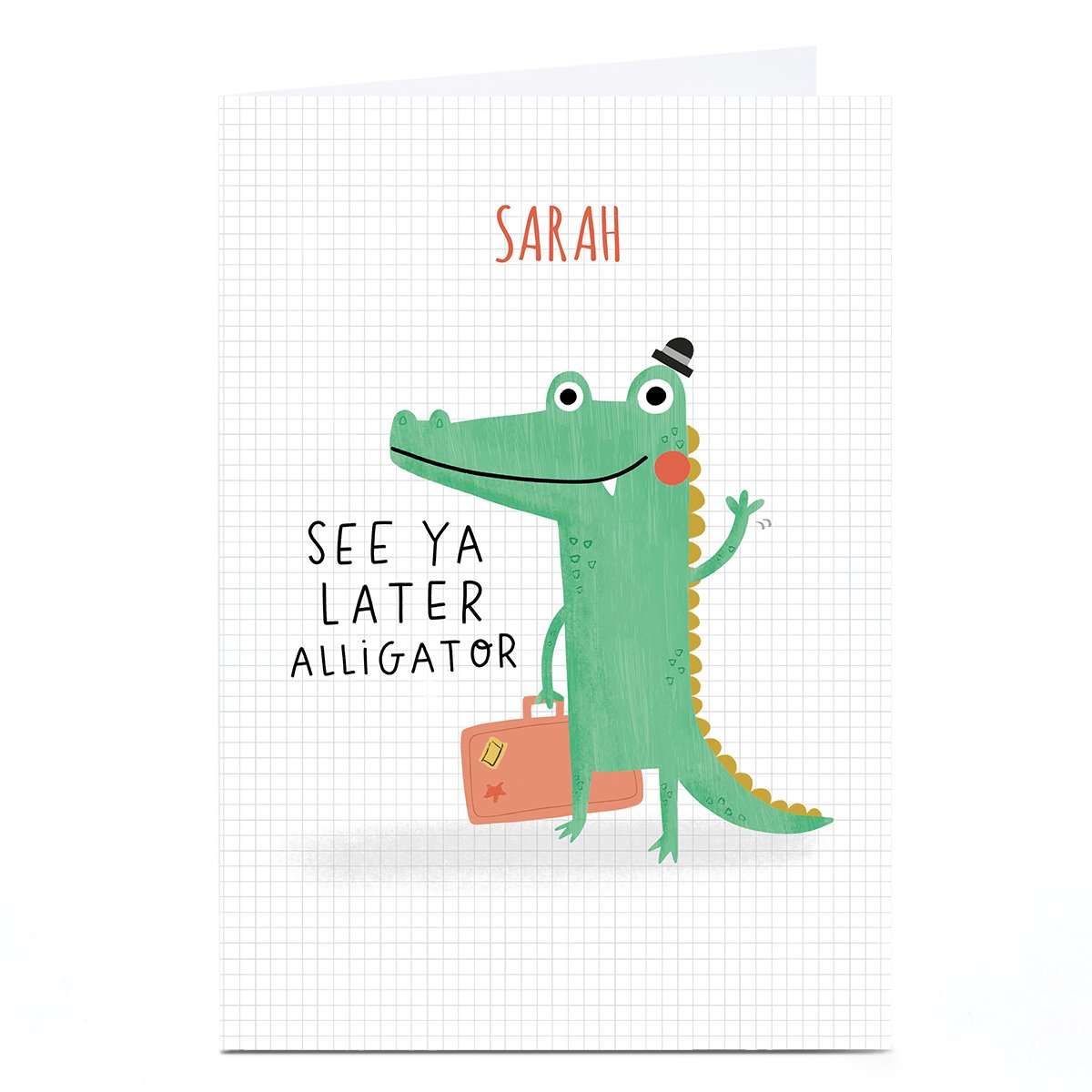 Personalised Jess Moorhouse Card - See Ya Later Alligator