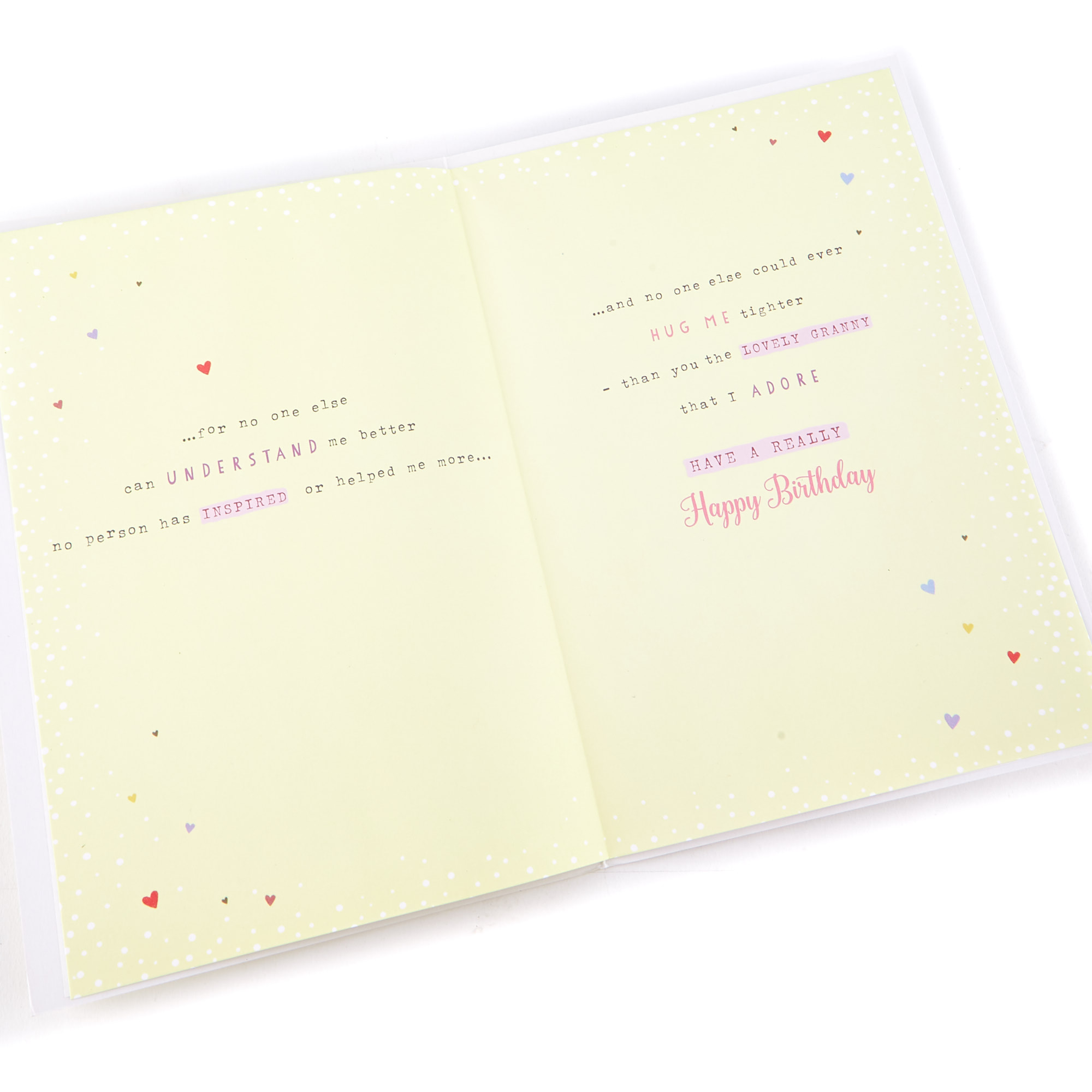Birthday Card - Lovely Granny, Bear With Flowers 
