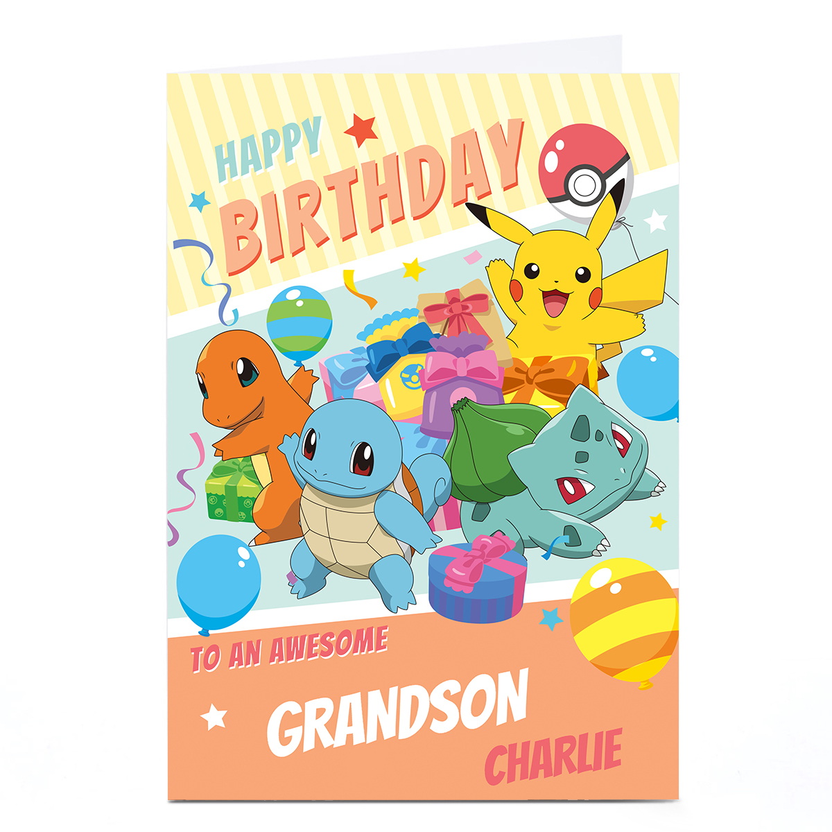 Personalised PokÃƒÂ©mon Birthday Card - To An Awesome...