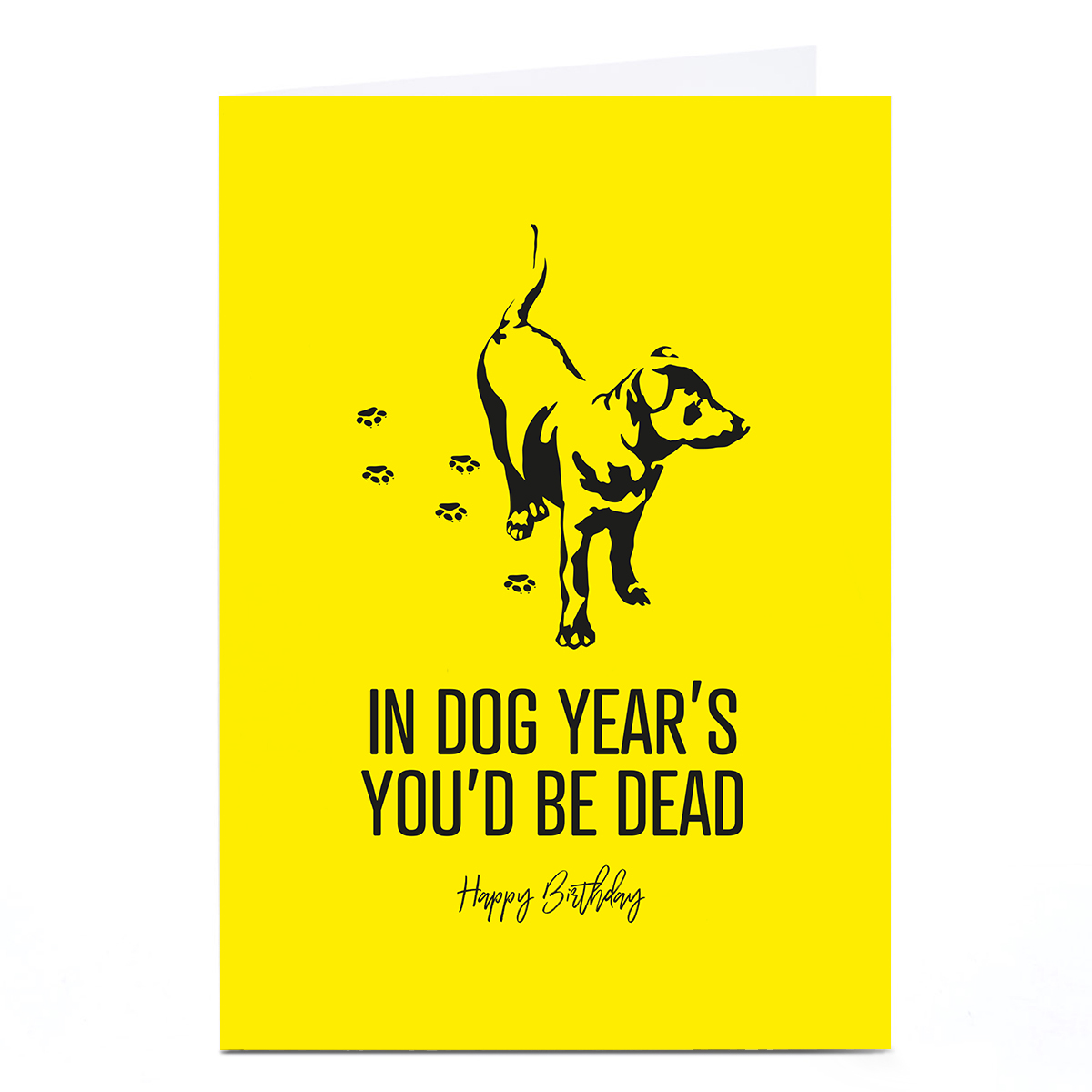 Personalised Punk Birthday Card - In Dog Years