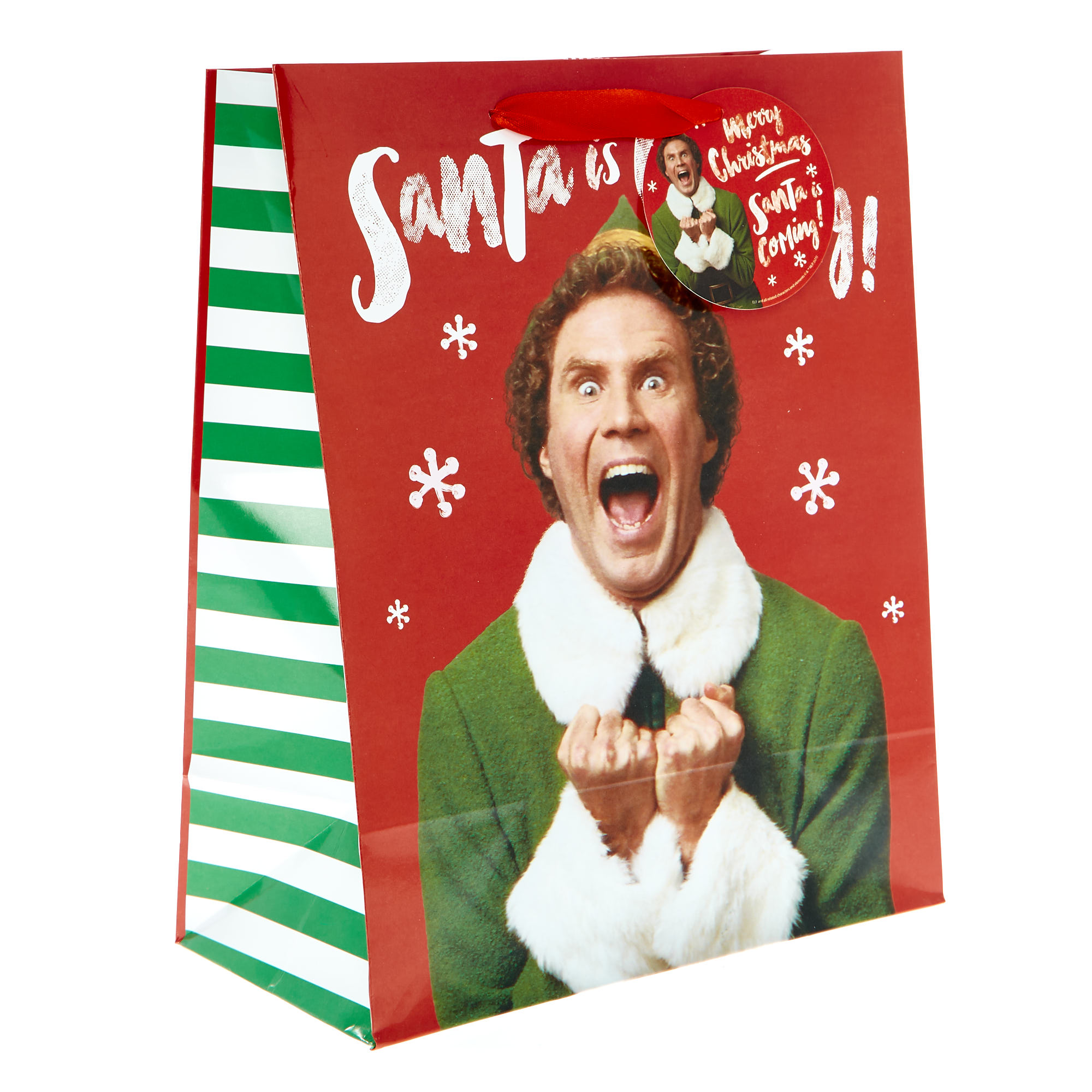 Large Portrait Elf Christmas Gift Bag