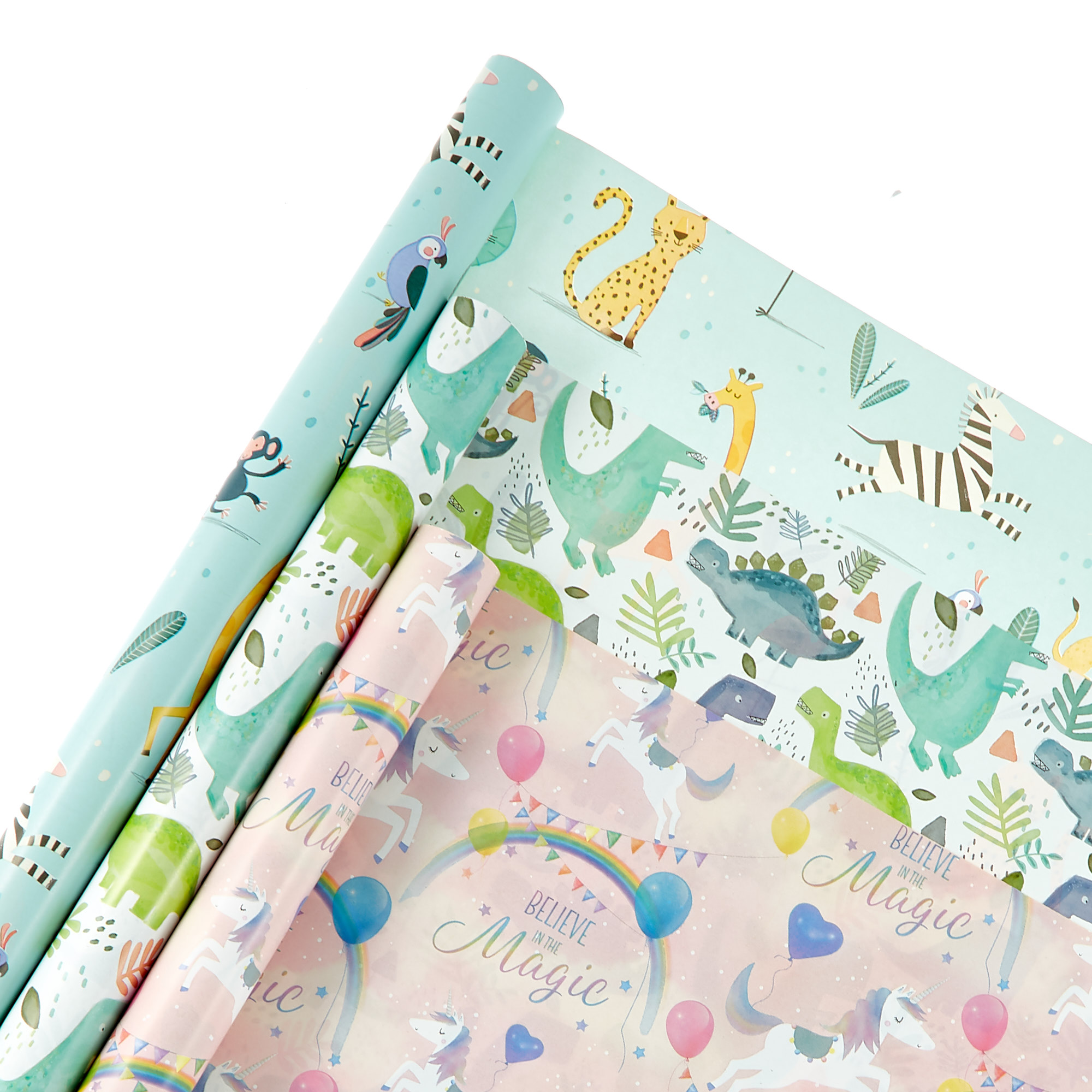 Children's Character Gift Wrap Bundle - 3 Rolls