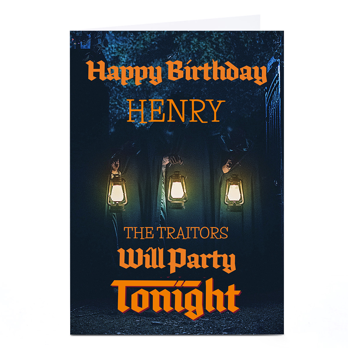 Personalised Birthday Card - The Traitors Party Tonight