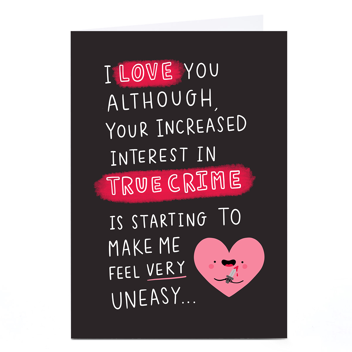 Personalised Jess Moorhouse Valentine's Day Card - True Crime