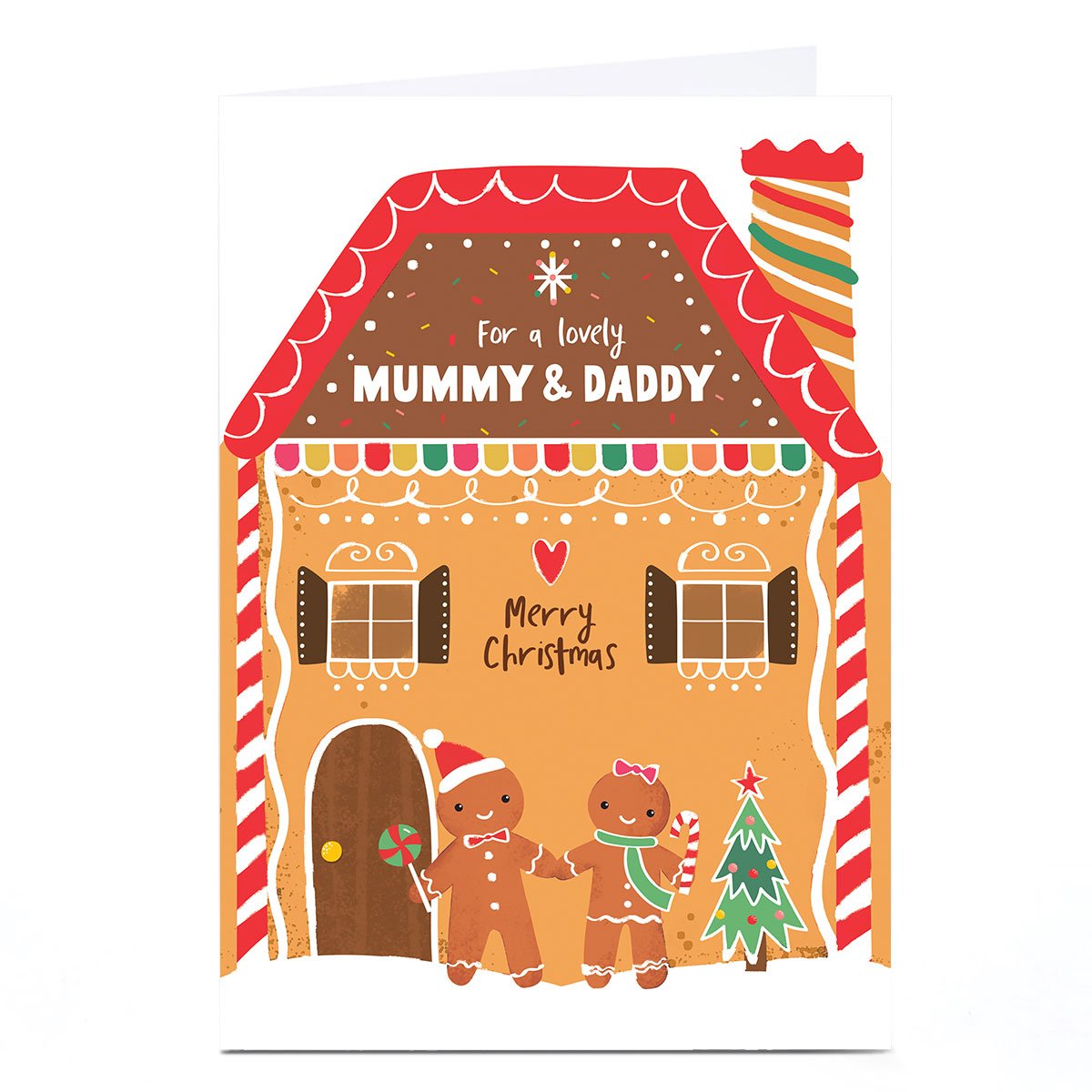 Personalised Christmas Card - For A Lovely Mummy & Daddy