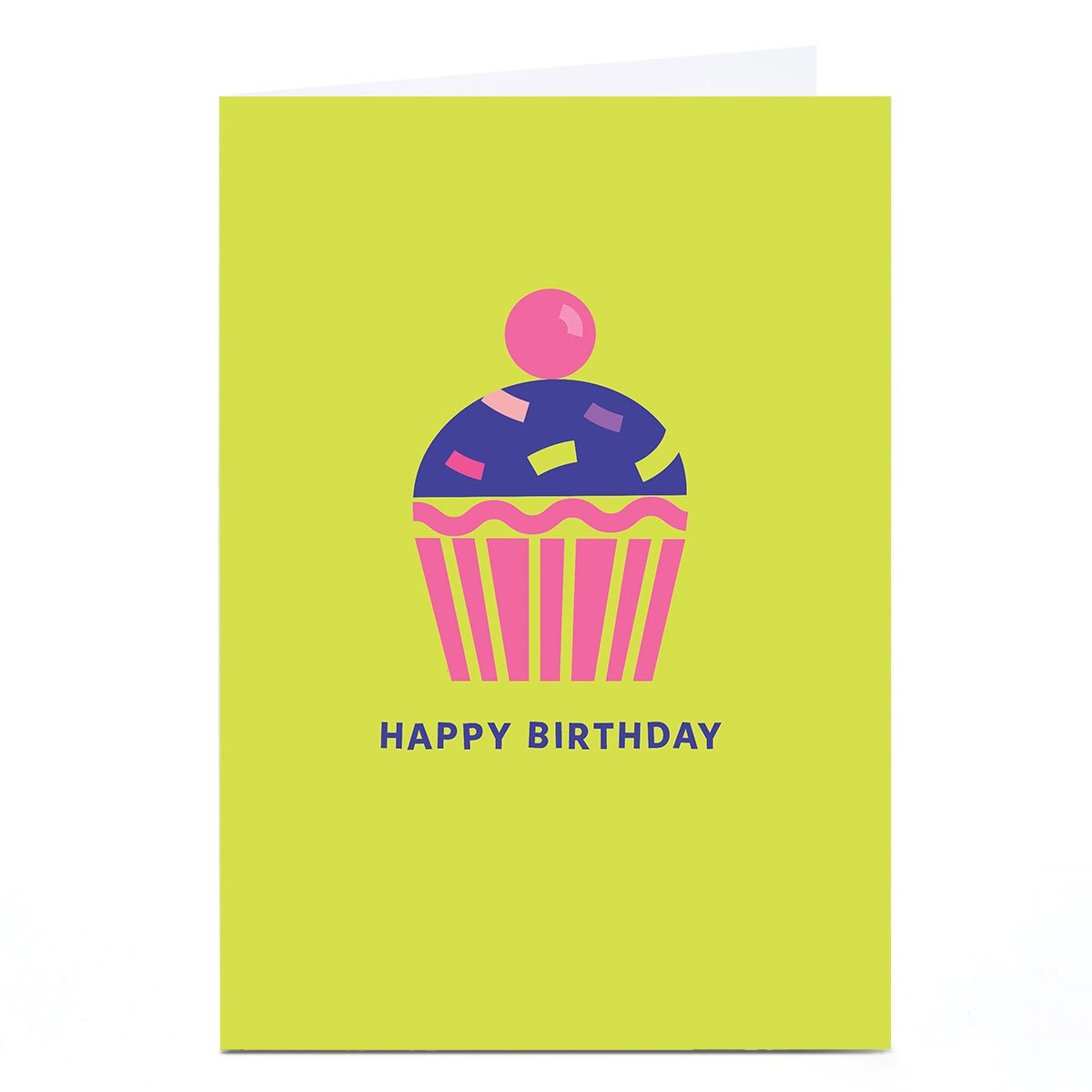 Personalised Birthday Card - Happy Birthday Cup Cake
