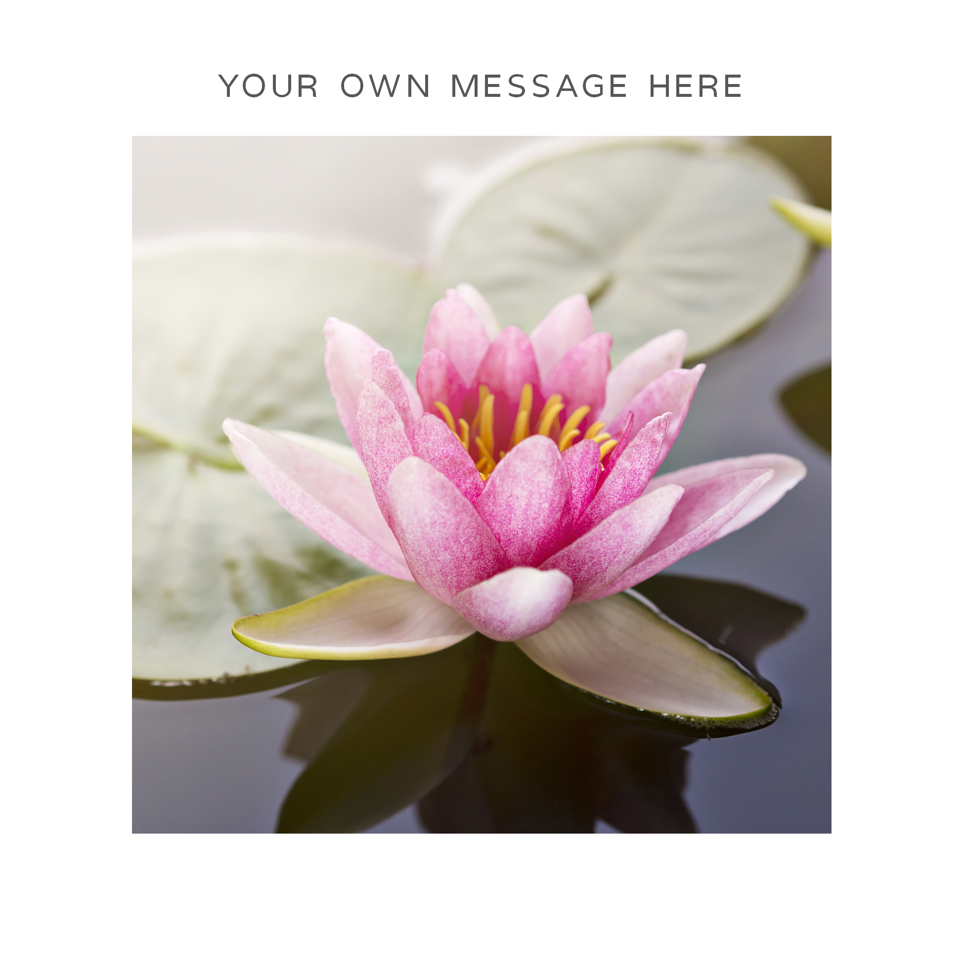 Personalised Card - Lotus Flower