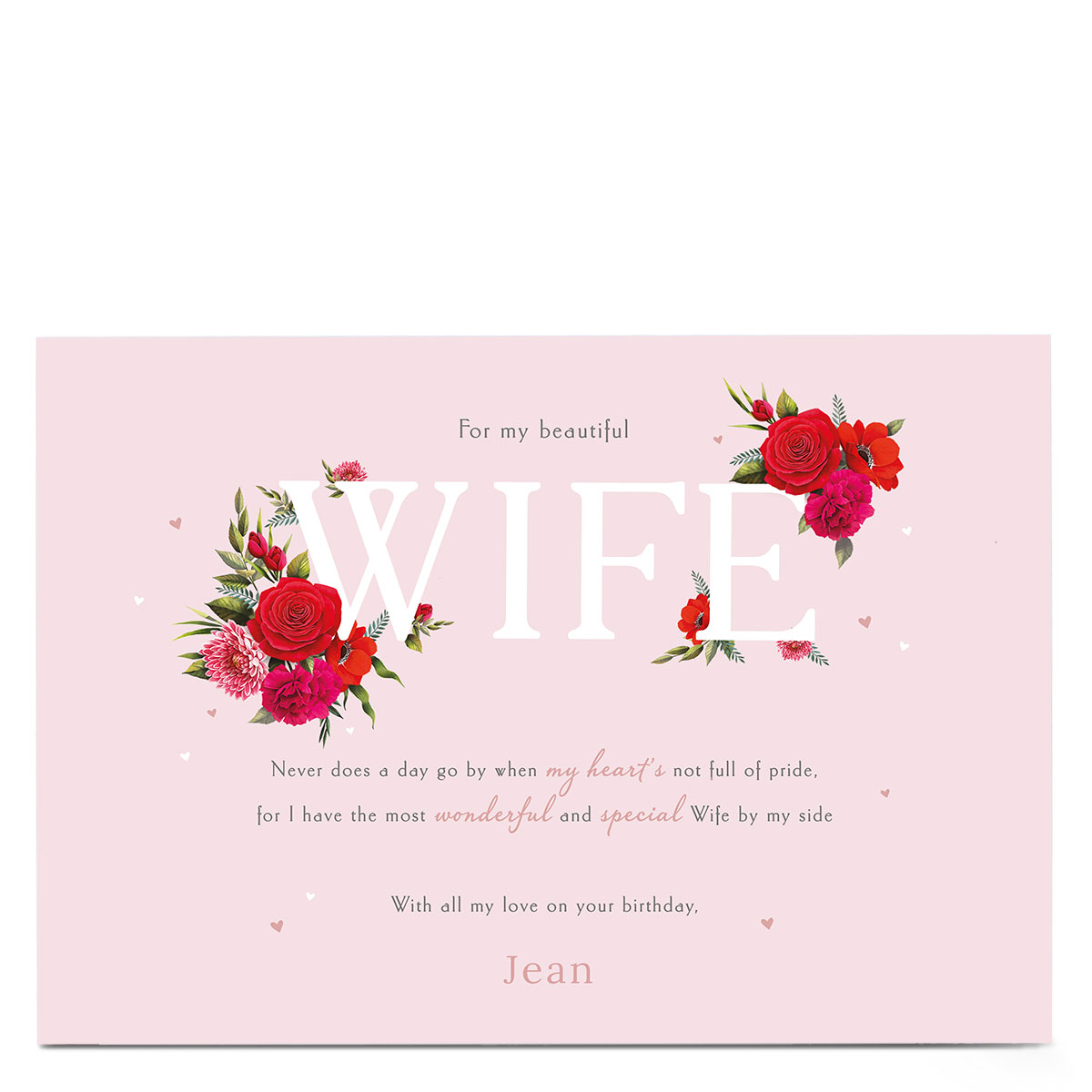 Personalised Birthday Card - Beautiful Wife 