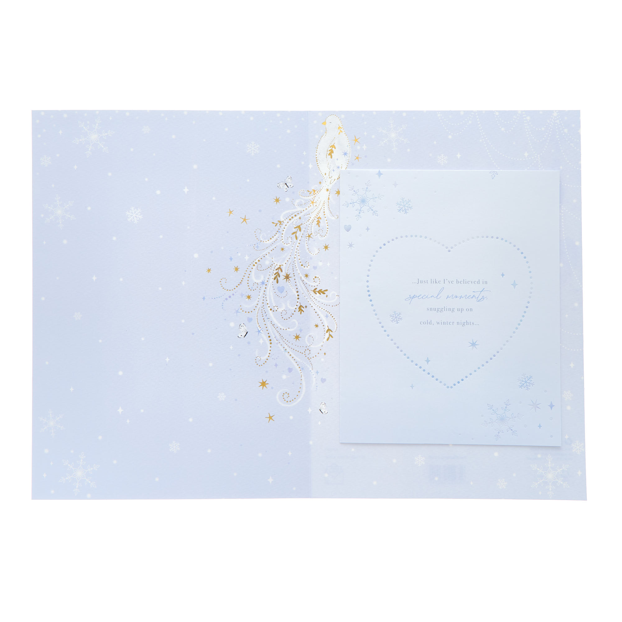 Premium Wife Dove & Baubles Christmas Card