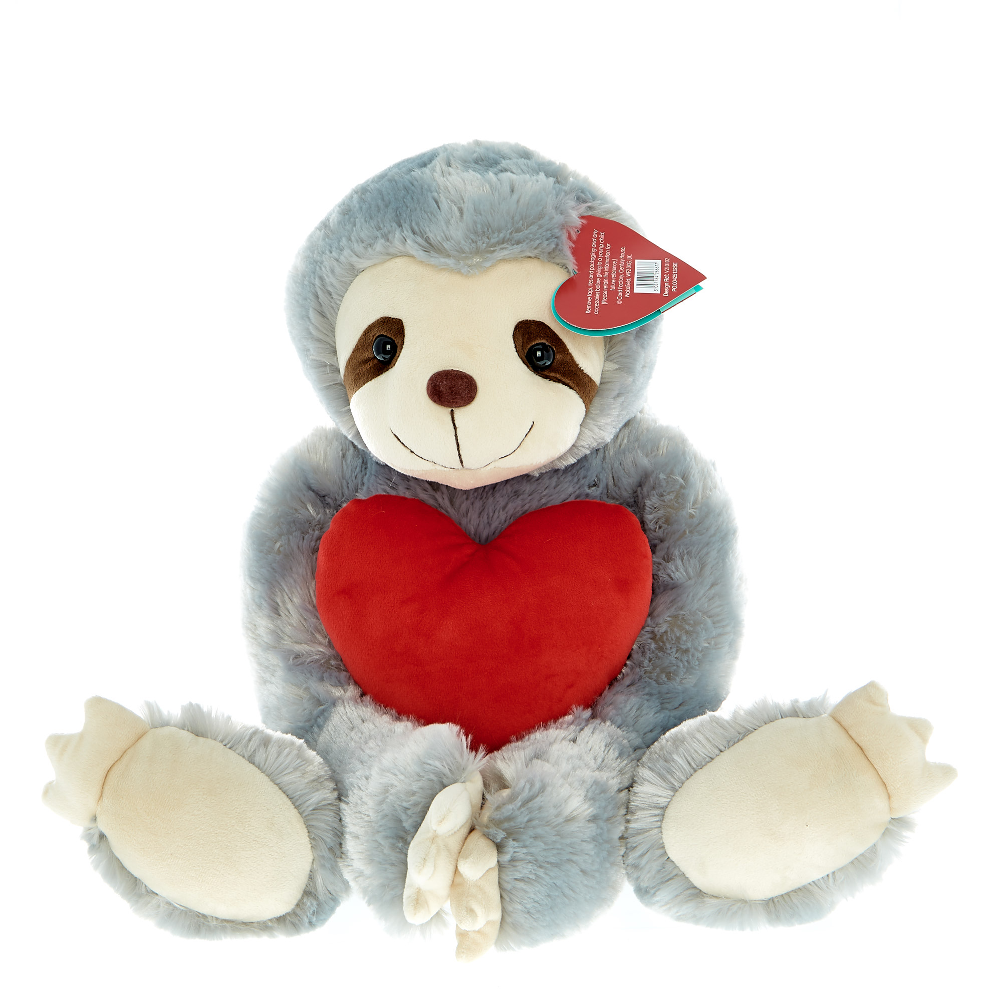 Large Sloth Soft Toy With Heart